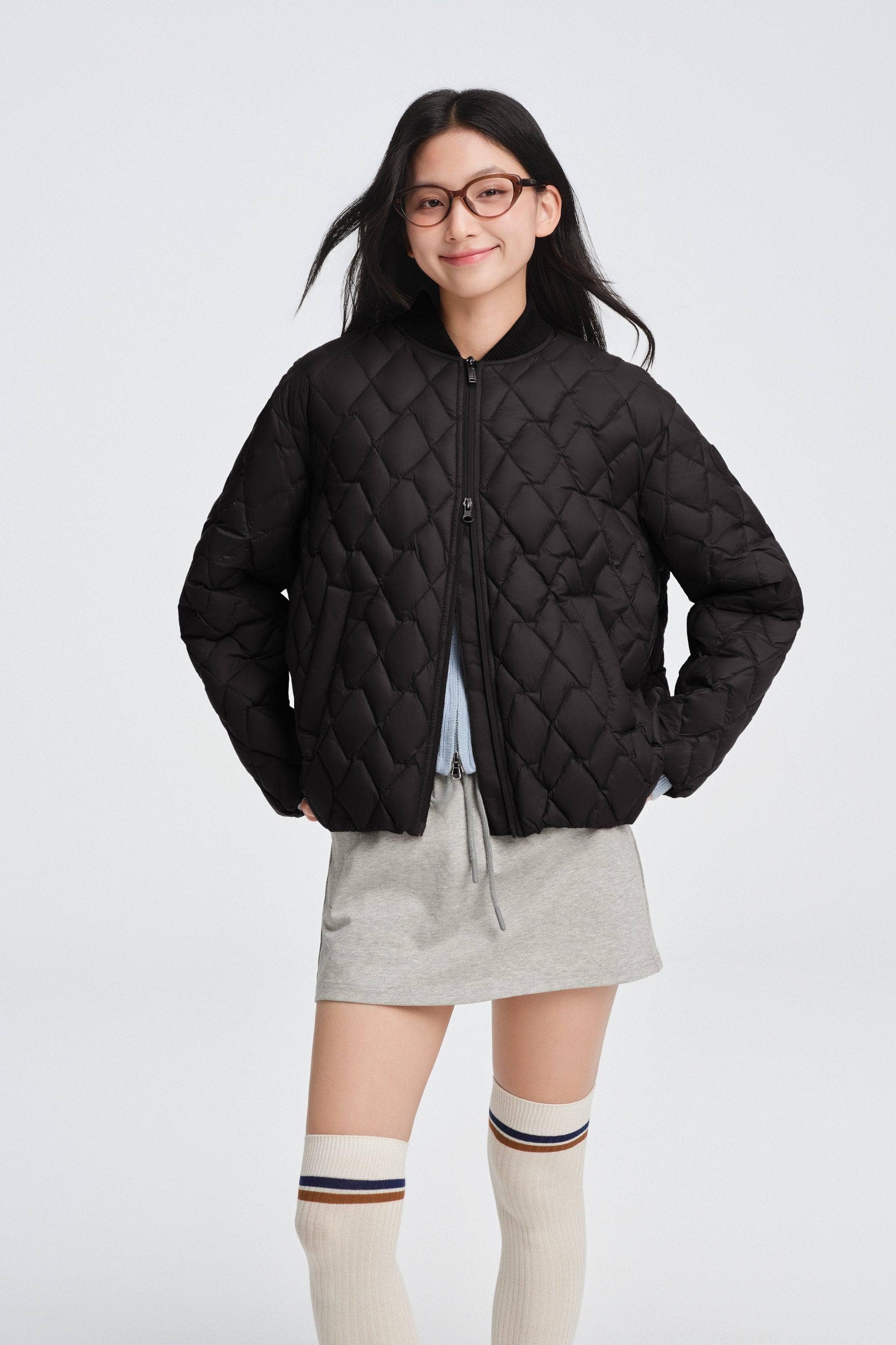 BOSIDENG 2025 Women's Varsity Down Jacket Jacket Midnight Sky / 4