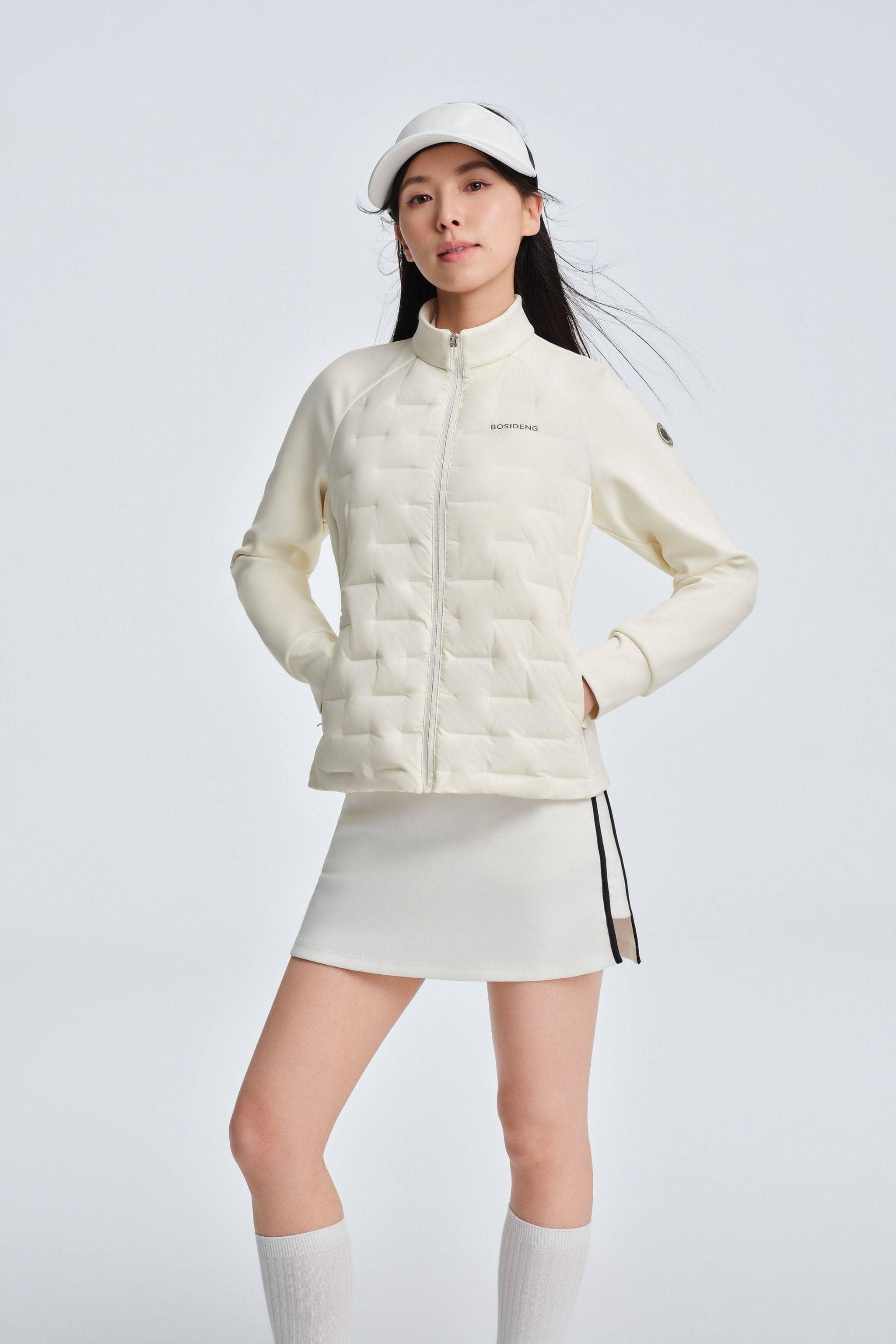 BOSIDENG 2025 Women's Goose Down Weightless Jacket 6706 Milky White / 4