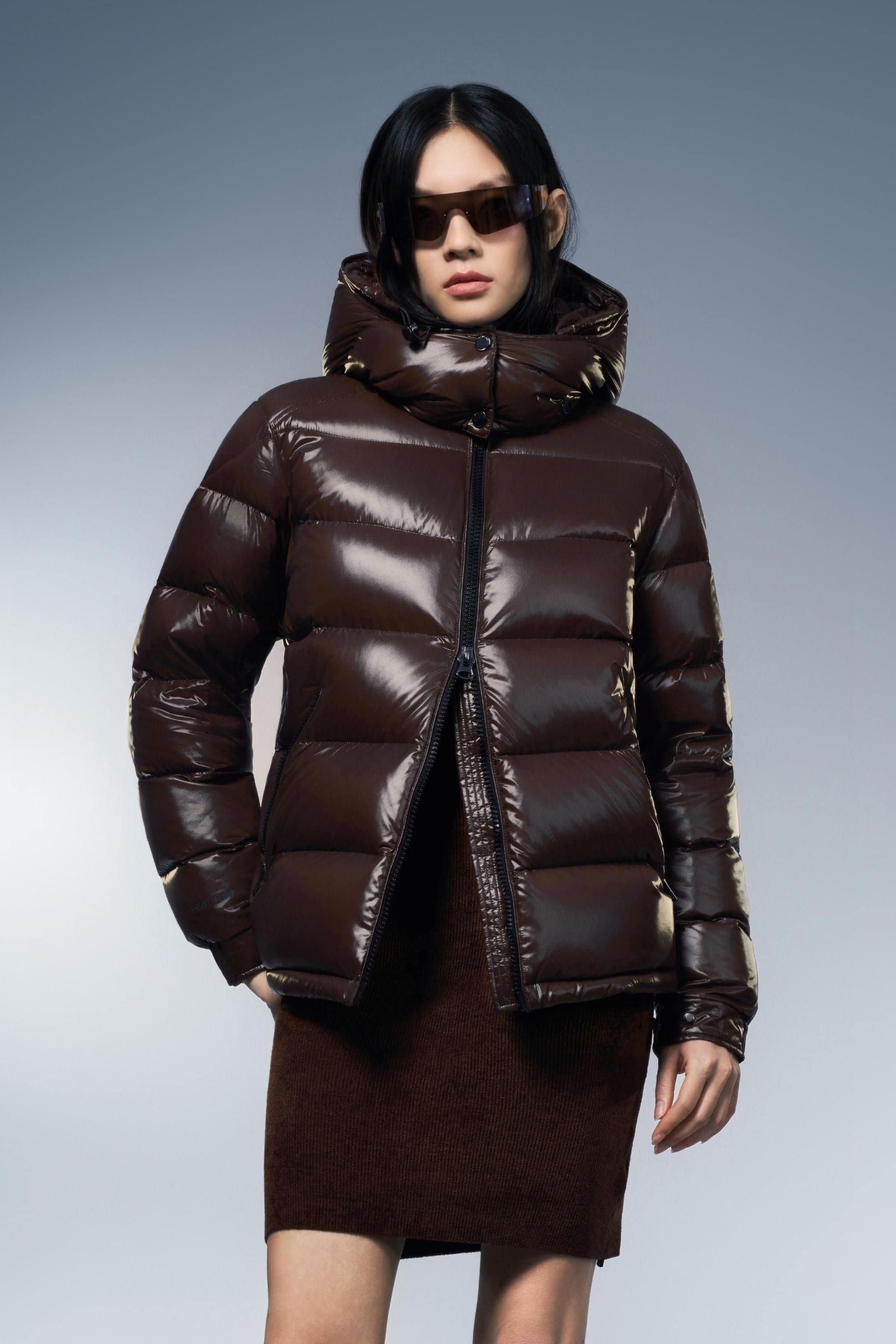 BOSIDENG 2025 Goose Down Puffer With Hood 110 Jacket Mocha / XXXS