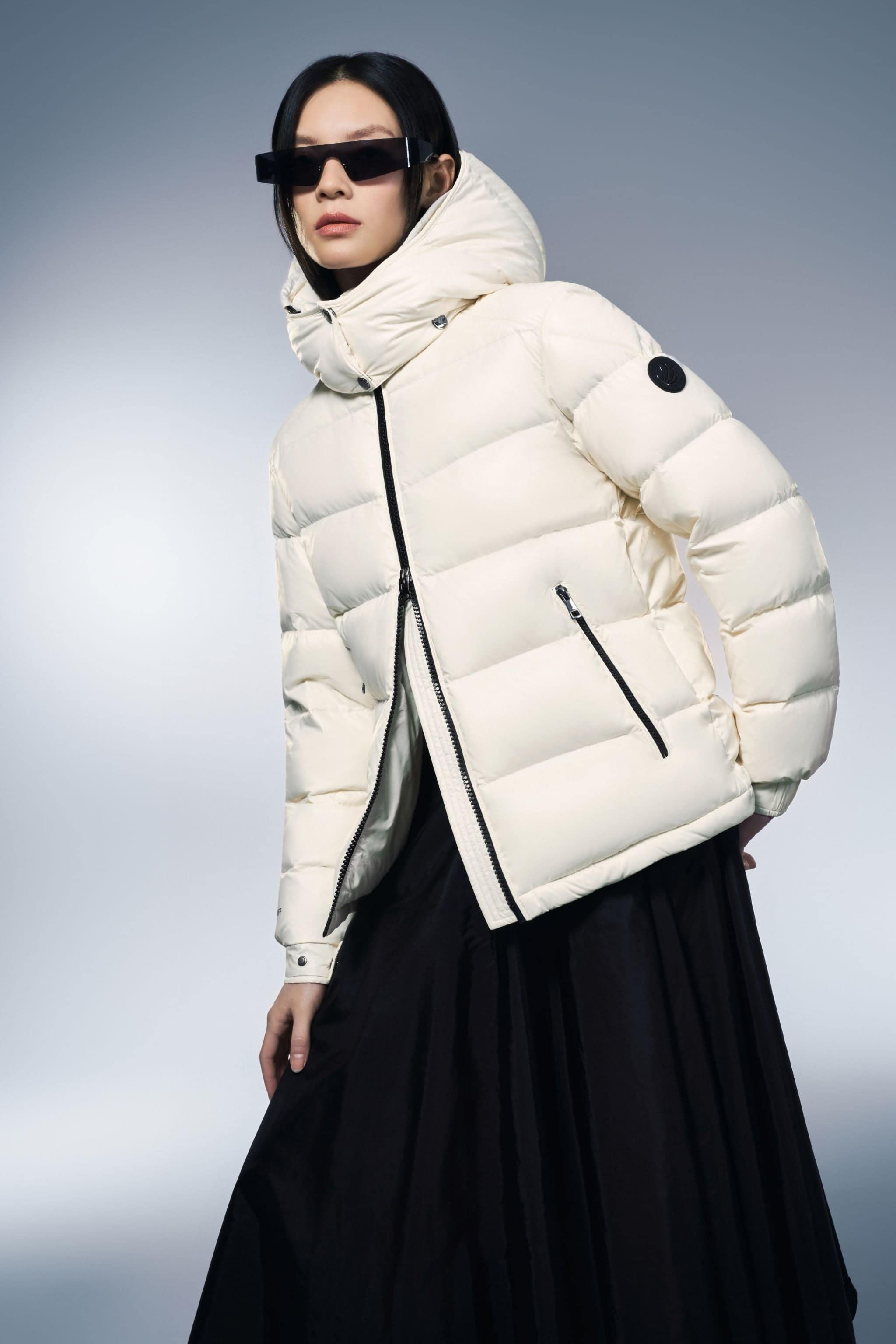 BOSIDENG 2025 Goose Down Puffer With Hood 110 Jacket Off white / XXXS