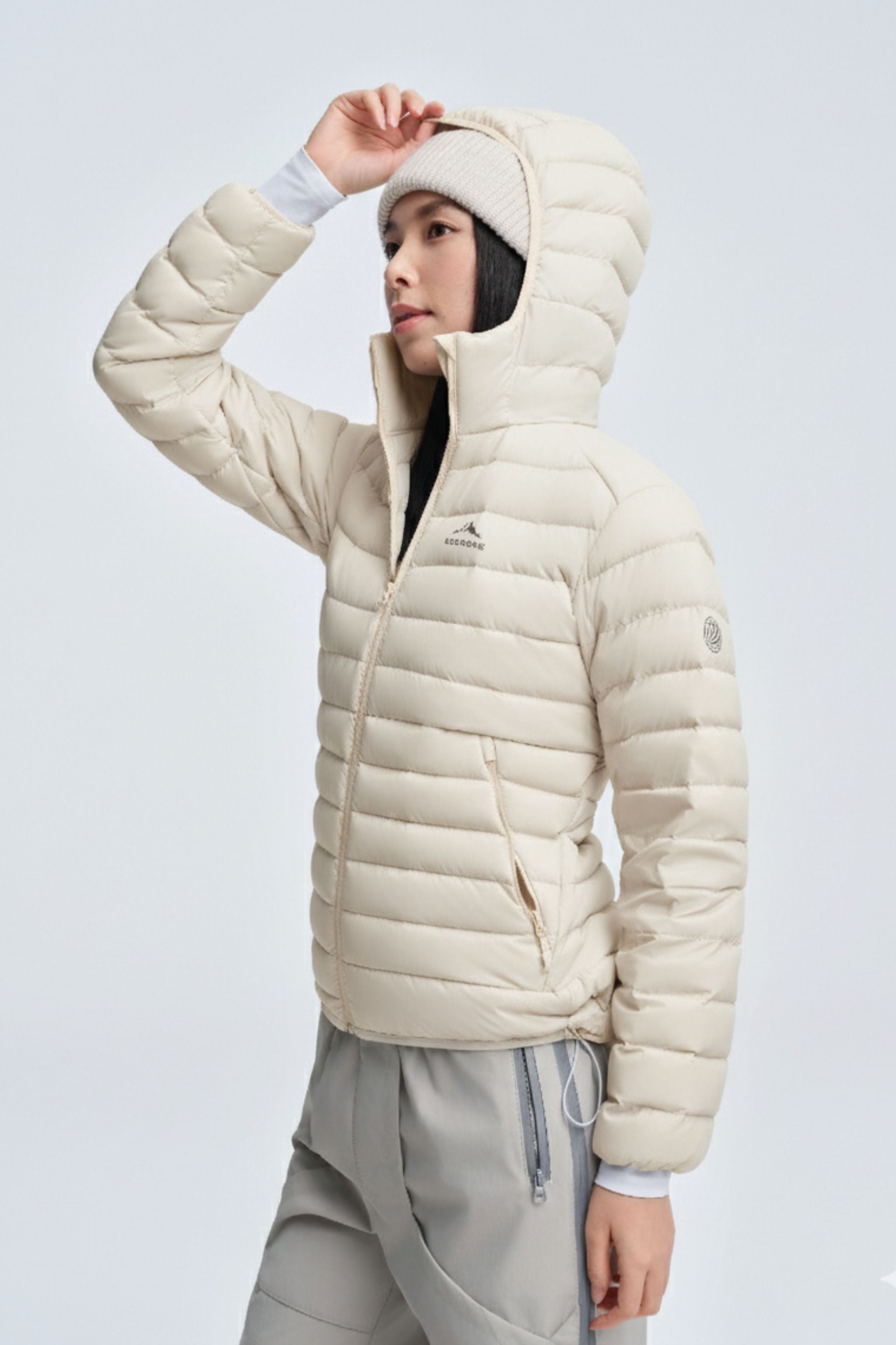 BOSIDENG 2025 Women's Goose Down Jacket With Hood 1048 Jackets Sand / 4