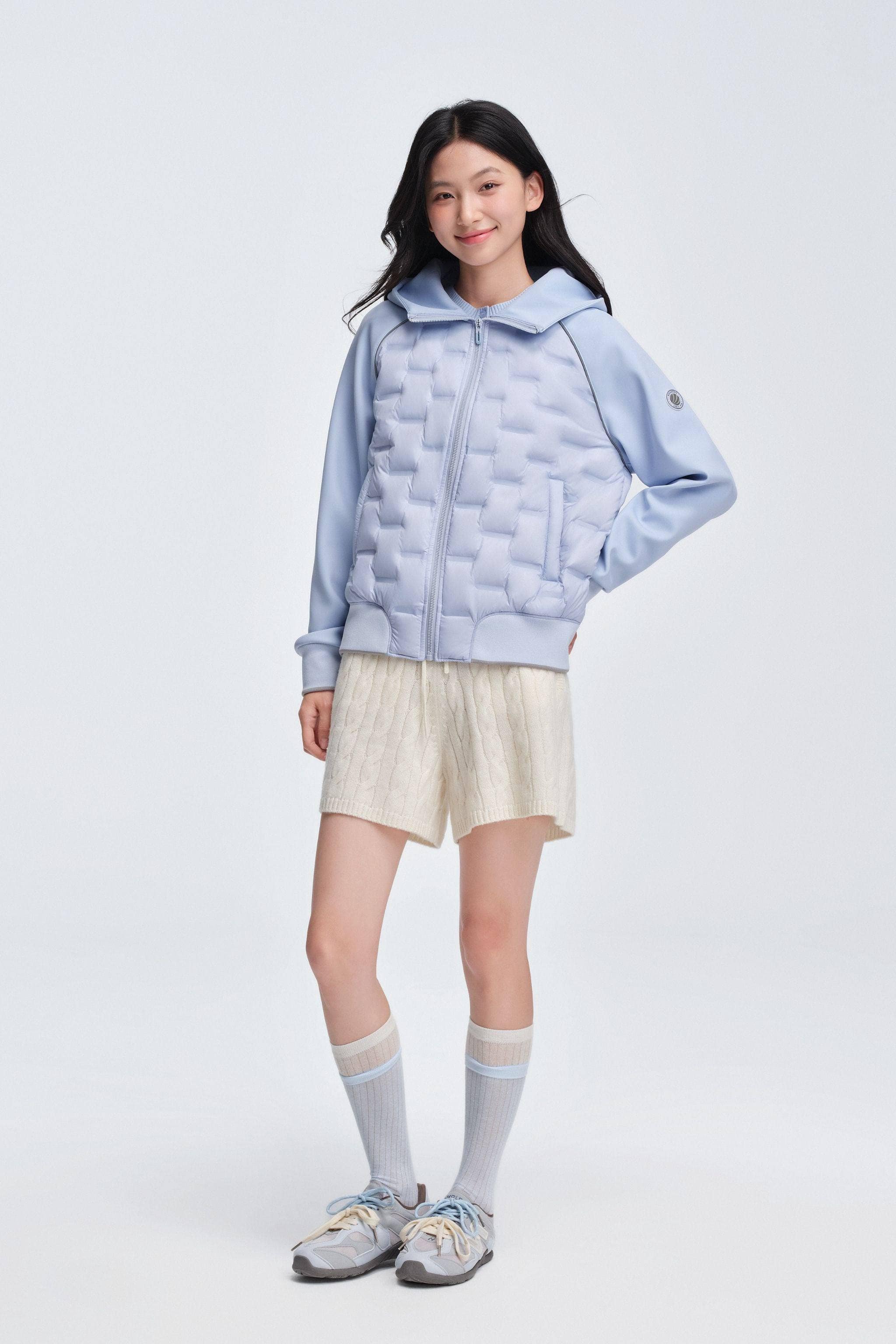 BOSIDENG 2025 Goose Down Weightless Jacket 6744 Jacket Star Mist Light Blue / XXXS