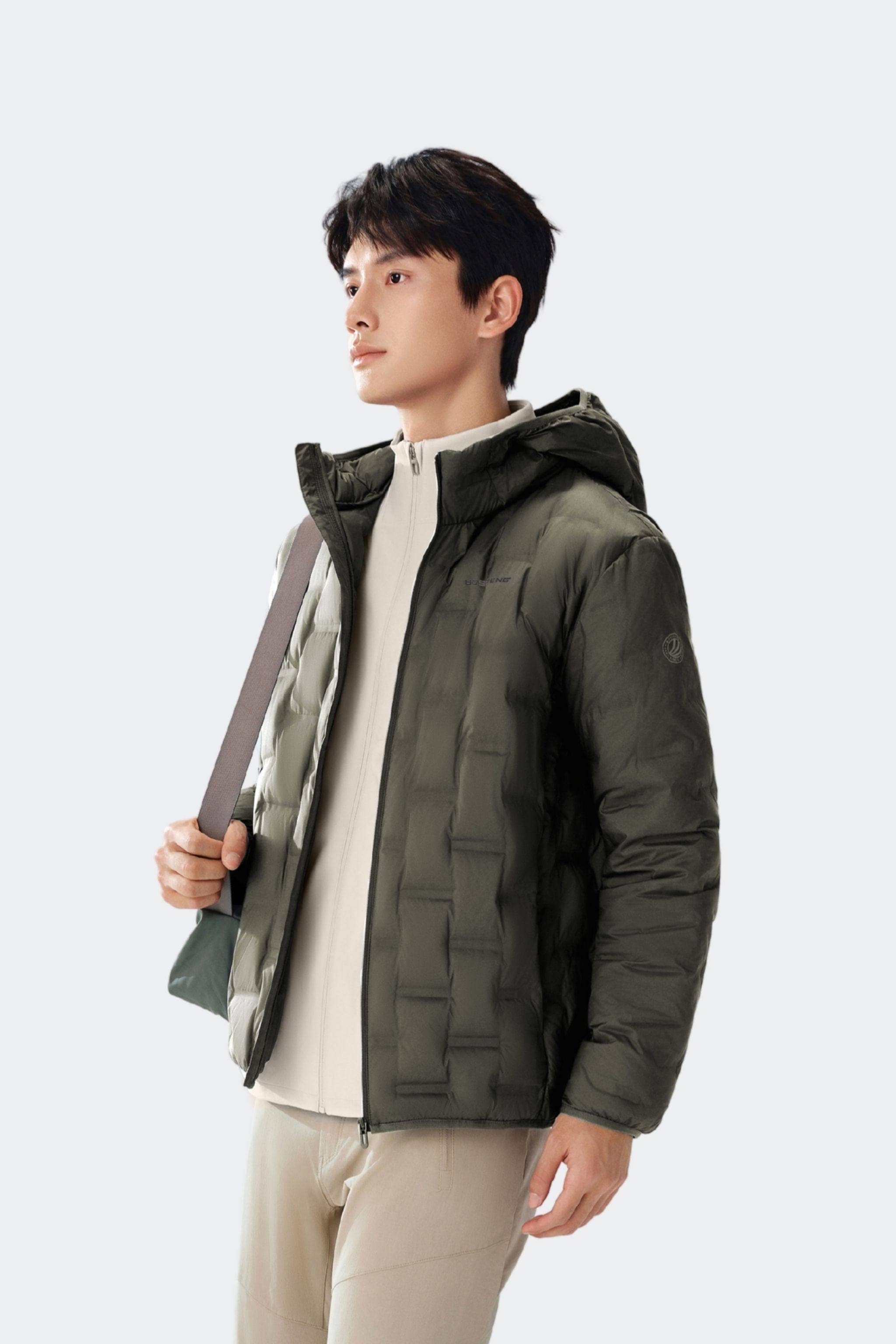 BOSIDENG 2025 Men's Goose Down Weightless Jacket 1035 Jacket Twilight Field Green / XS