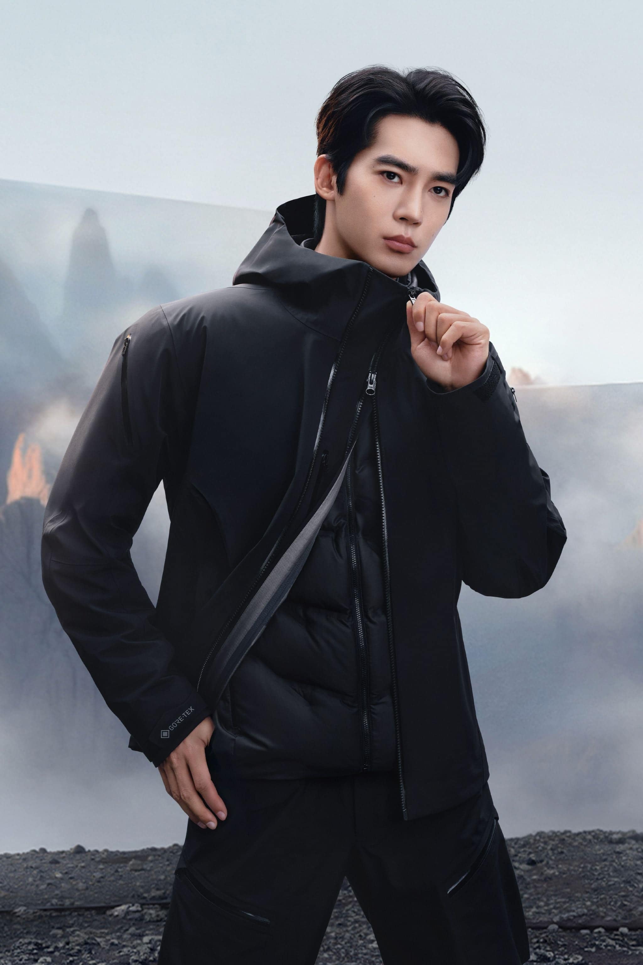 Vertex Men's 3 in 1 Goose Down Jacket 160 — style fuses technical performance with modern urban elegance — view 4; waterproof, windproof