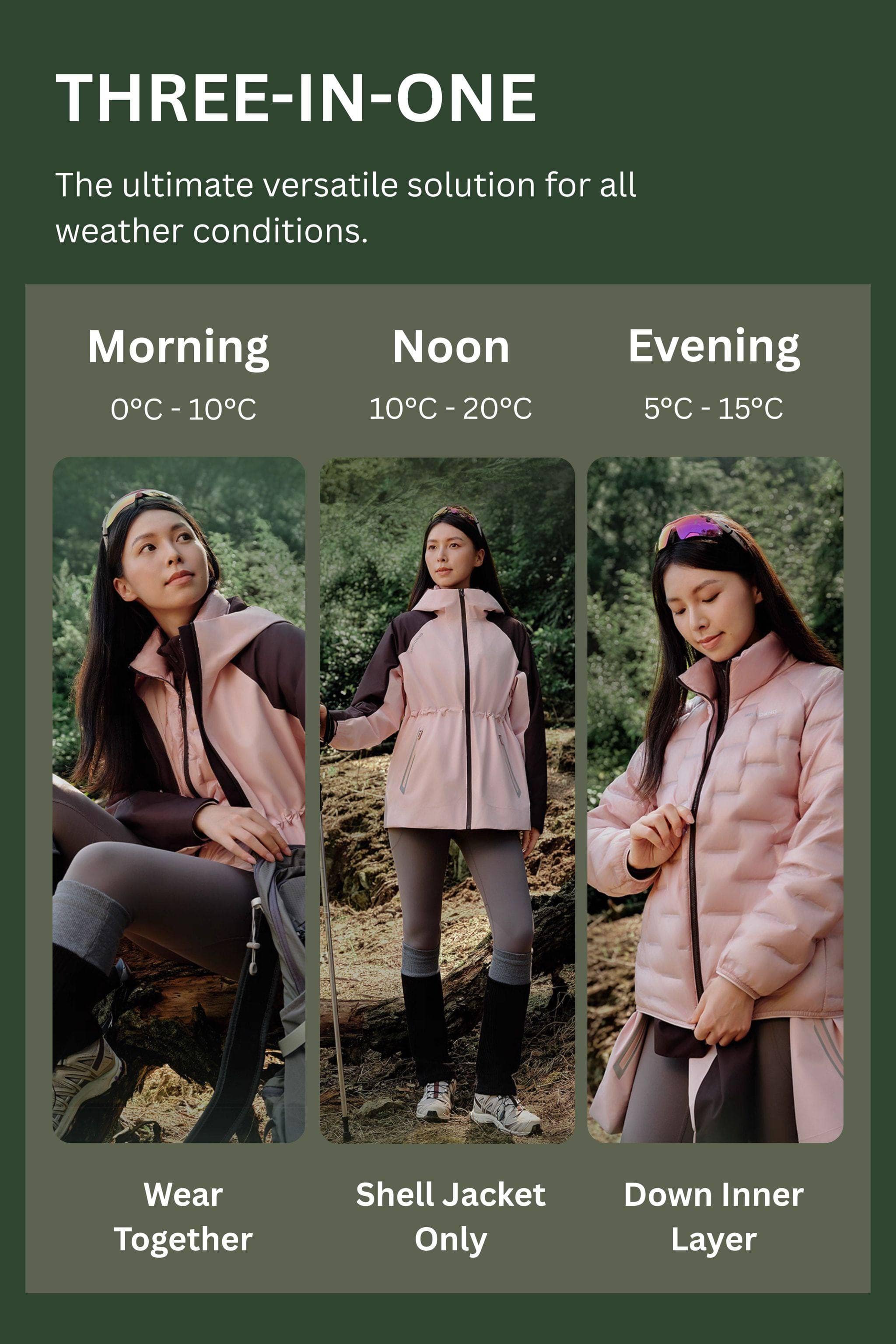 BOSIDENG 2025 Women's All Weather Goose Down Jacket 1302 Jacket