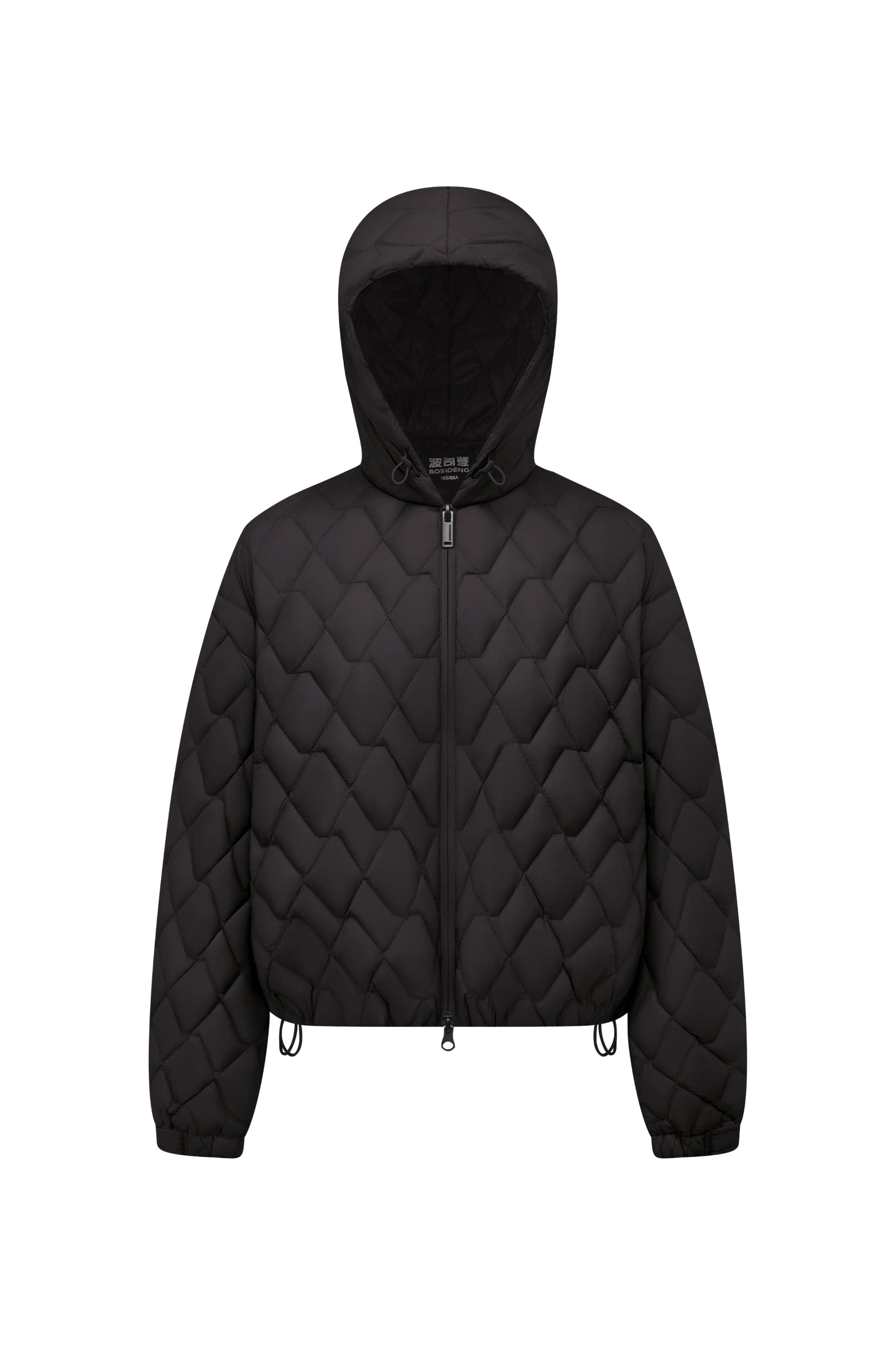 Women's Artist Quilting Down Jacket With Hood — hooded jacket features houndstooth-inspired quilting — view 16