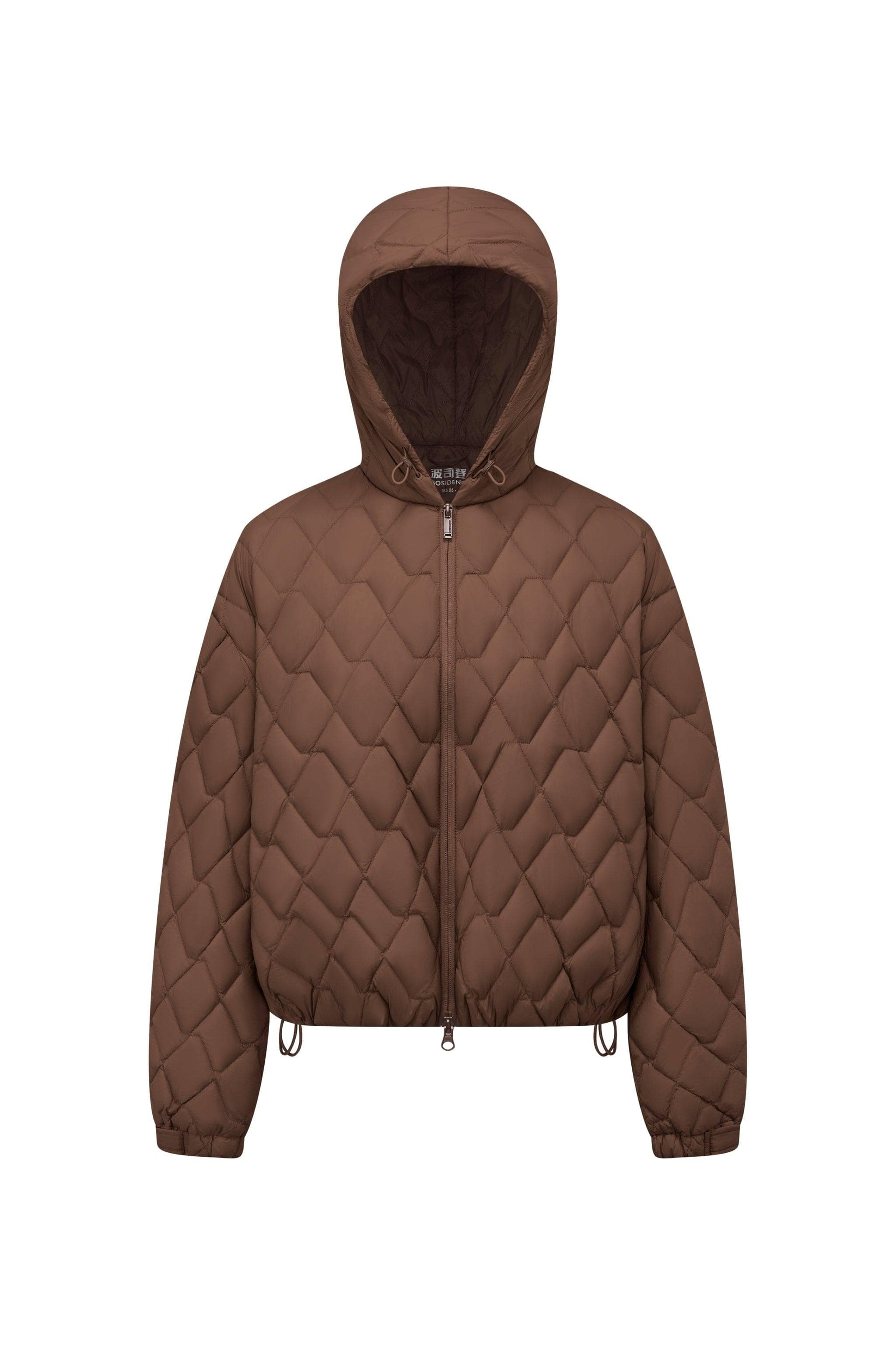 Women's Artist Quilting Down Jacket With Hood — hooded jacket features houndstooth-inspired quilting — view 21