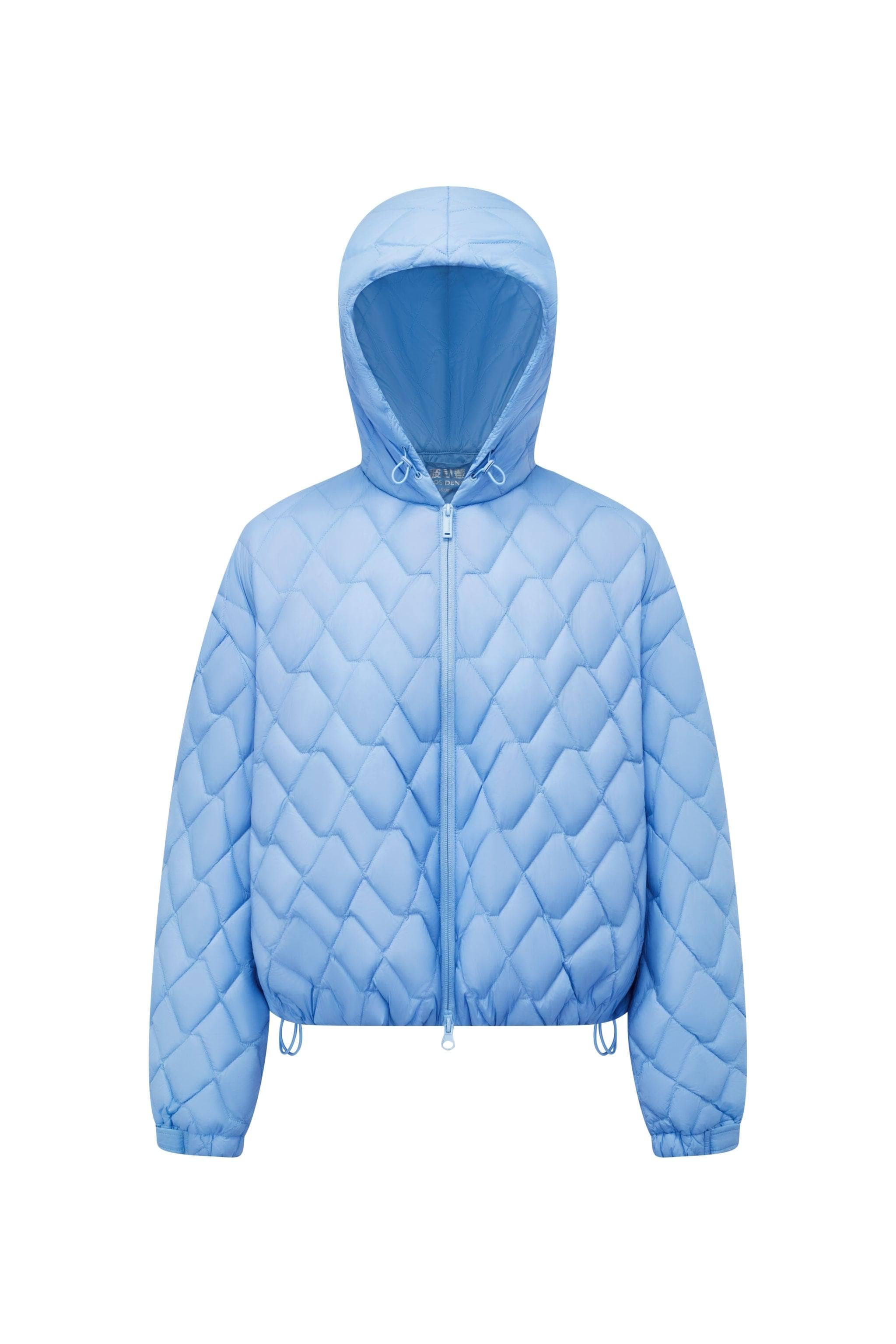 Women's Artist Quilting Down Jacket With Hood — hooded jacket features houndstooth-inspired quilting — view 28