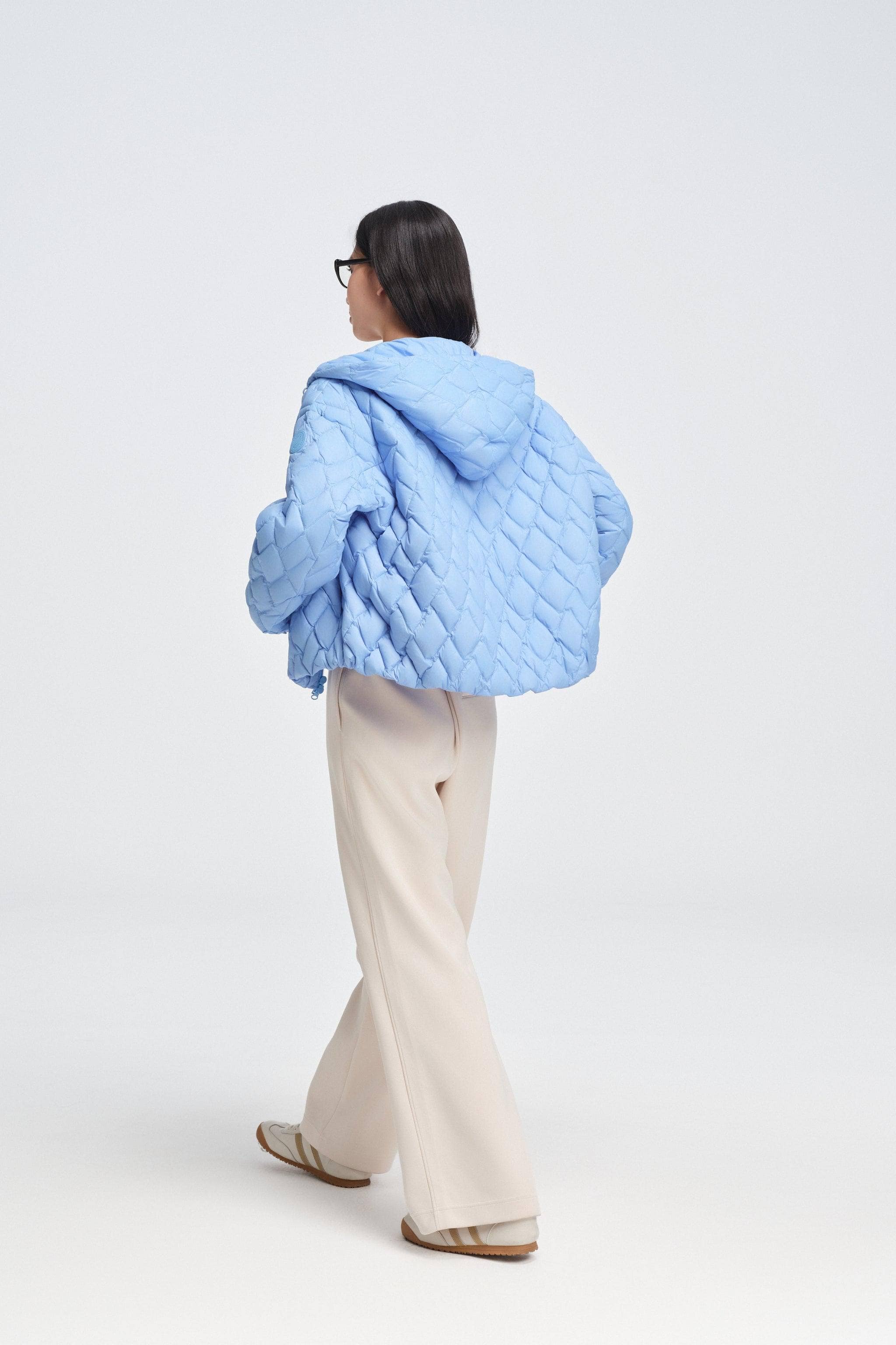 BOSIDENG 2025 Women's Artist Quilting Down Jacket With Hood