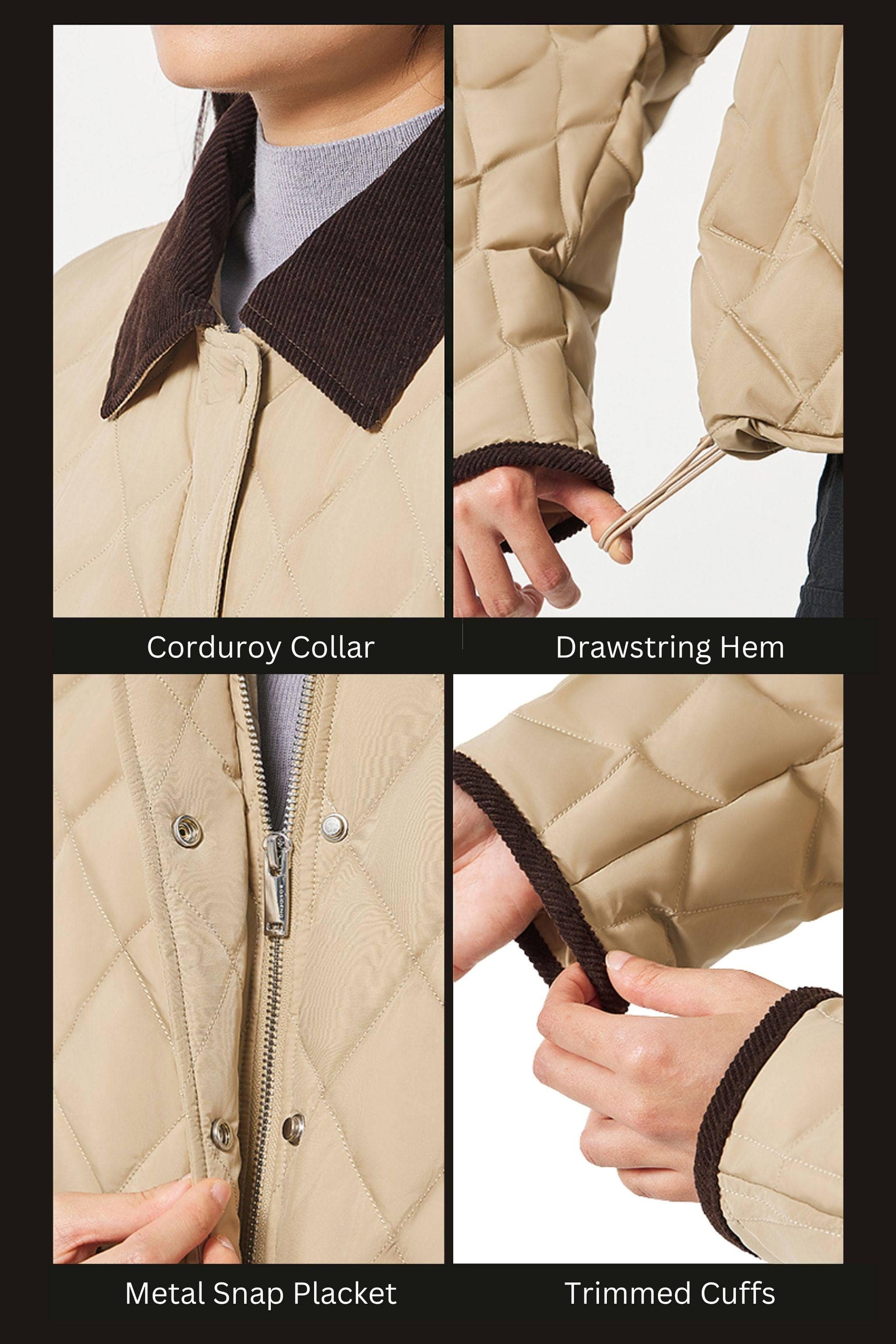 BOSIDENG 2025 Women's Cropped Quilted Barn Down Jacket Jacket