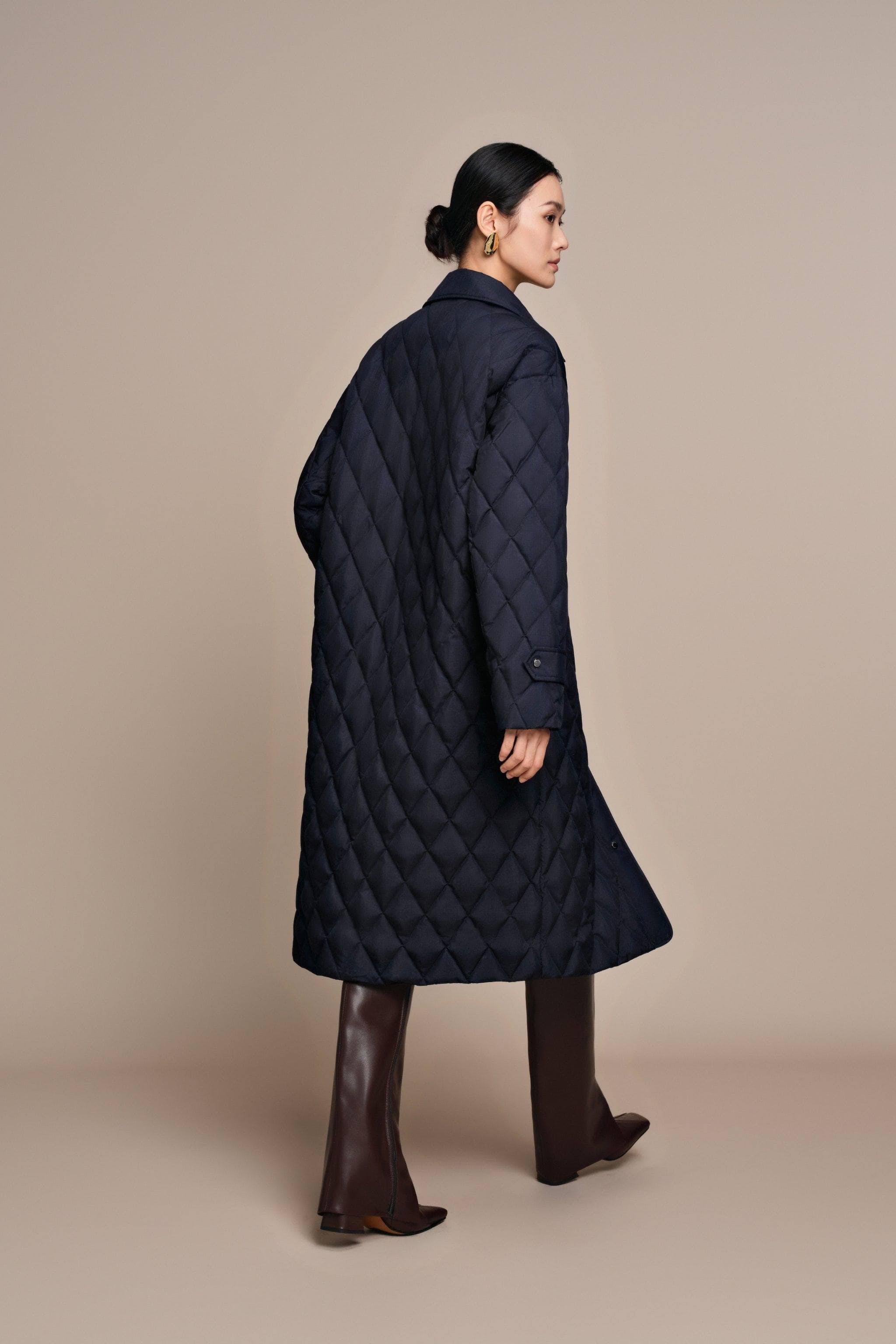 BOSIDENG 2025 Women's Full Length Goose Down Quilted Jacket