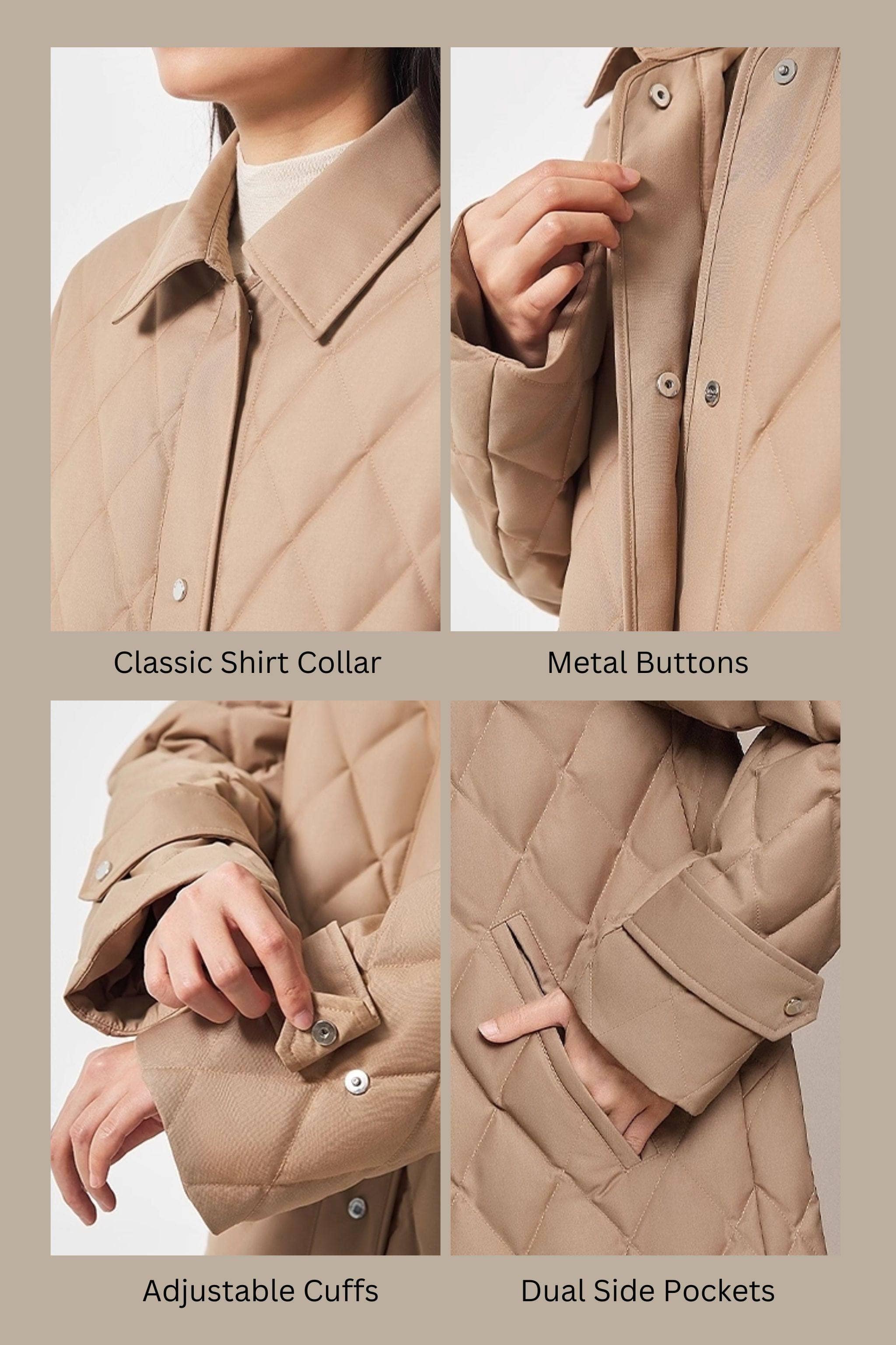 BOSIDENG 2025 Women's Full Length Goose Down Quilted Jacket Jacket