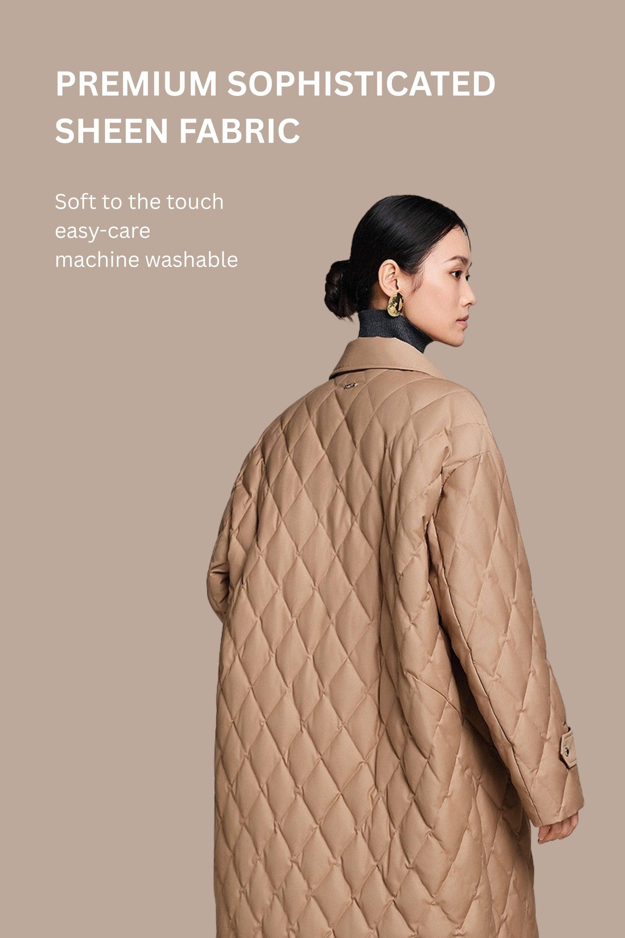 BOSIDENG 2025 Women's Full Length Goose Down Quilted Jacket Jacket