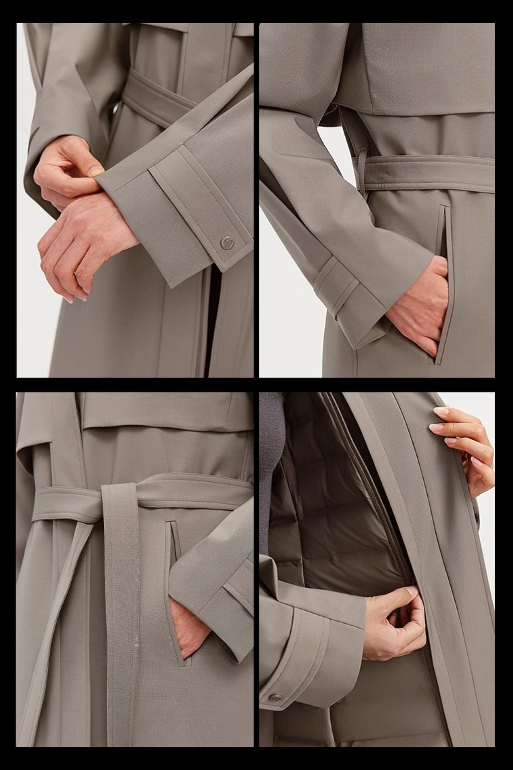 Women's Full Length Goose Down Trench 212 — down trench redefines winter elegance — view 10