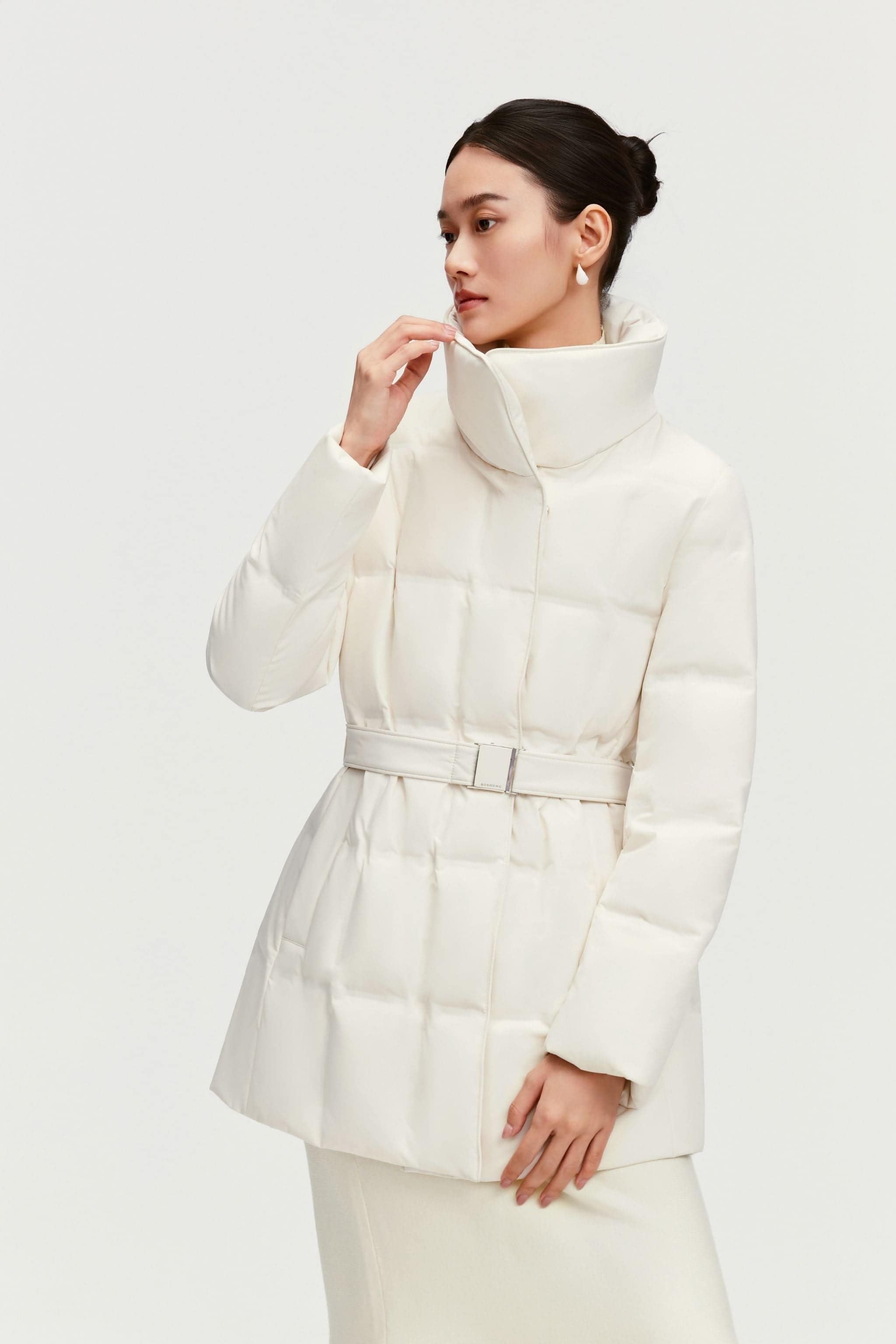 BOSIDENG 2025 Women's Goose Down Jacket With Belt 148 Jacket