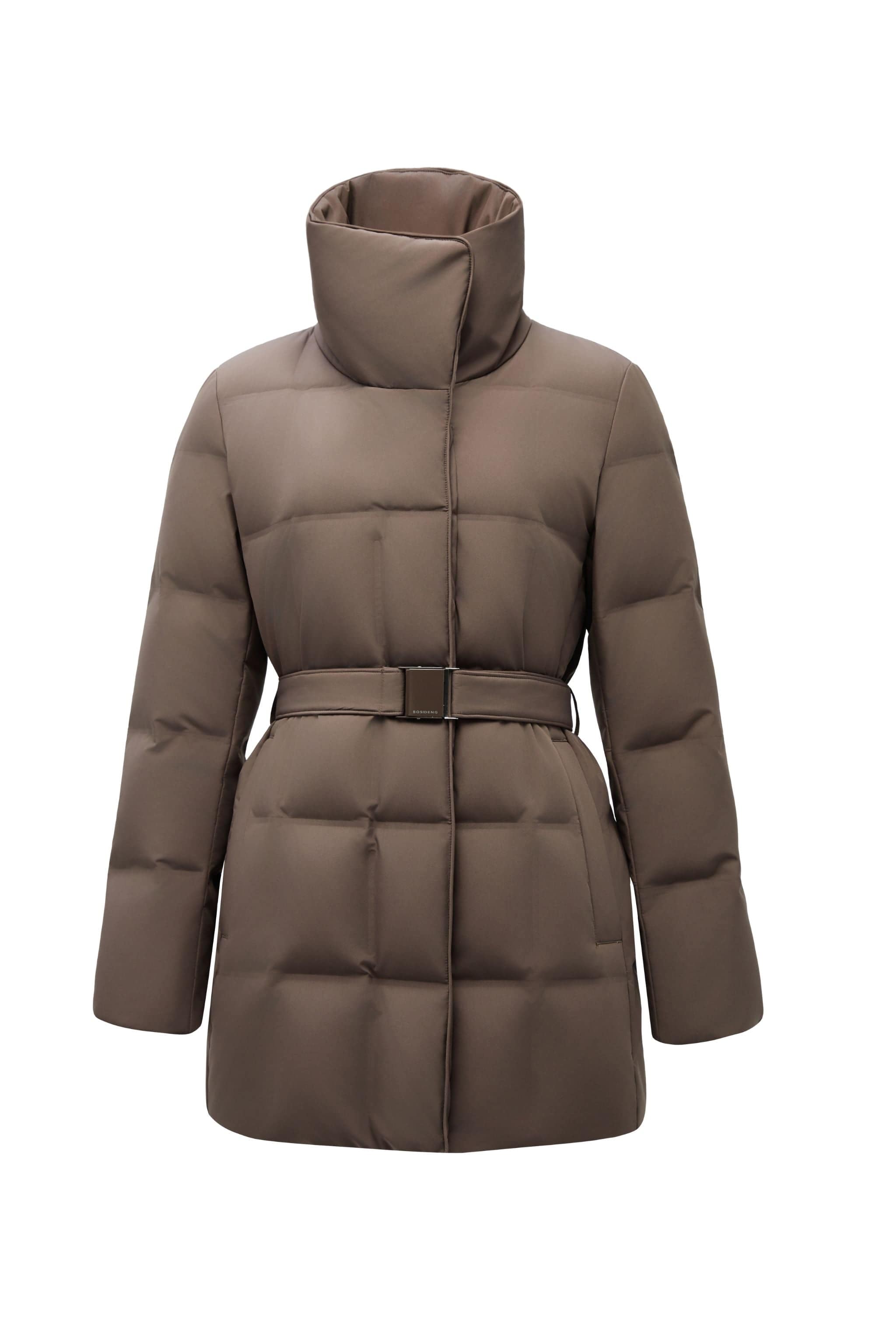 Women's Goose Down Jacket With Belt 148 — belted down jacket brings effortless style to every winter moment — view 18