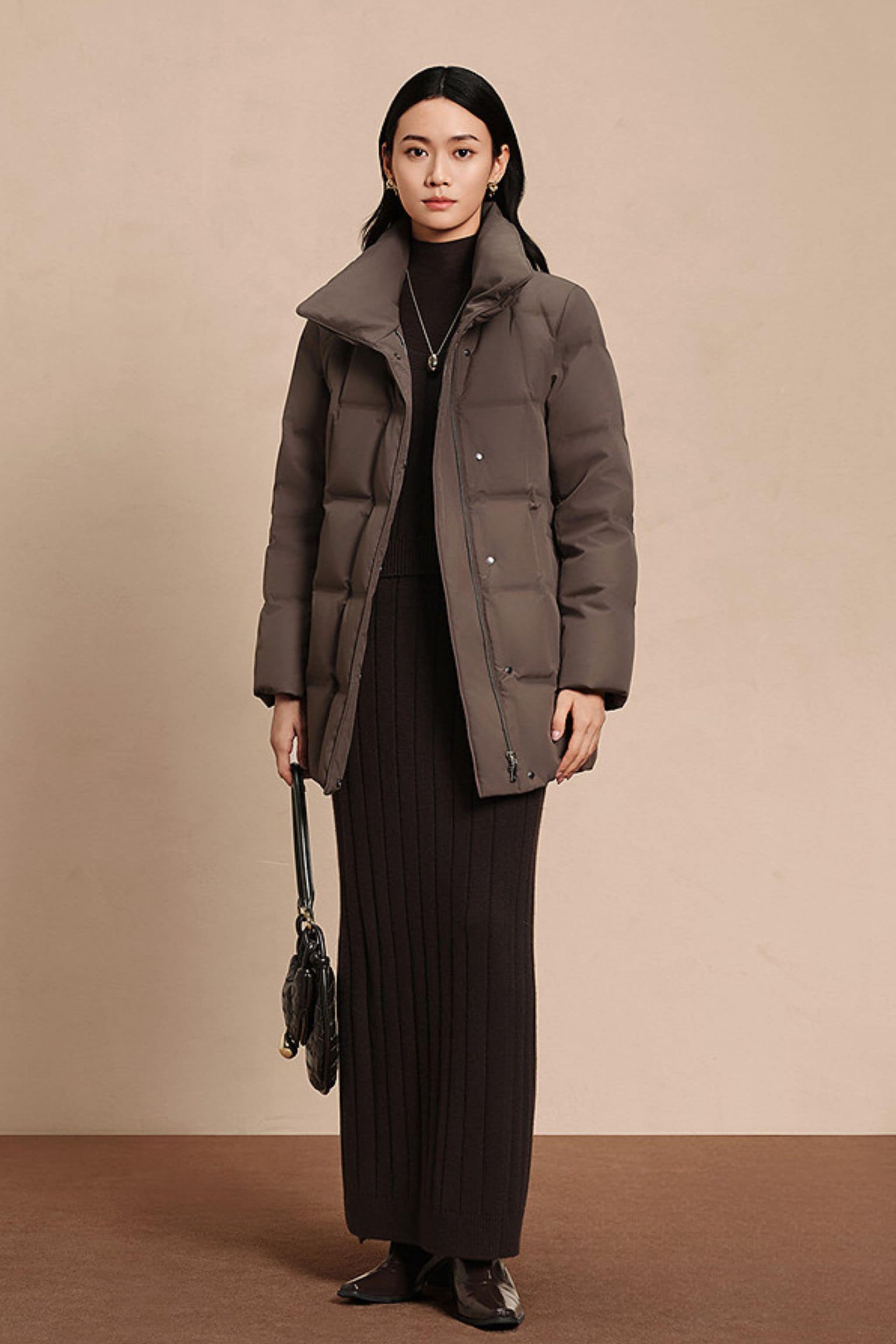 Women's Goose Down Jacket With Belt 148