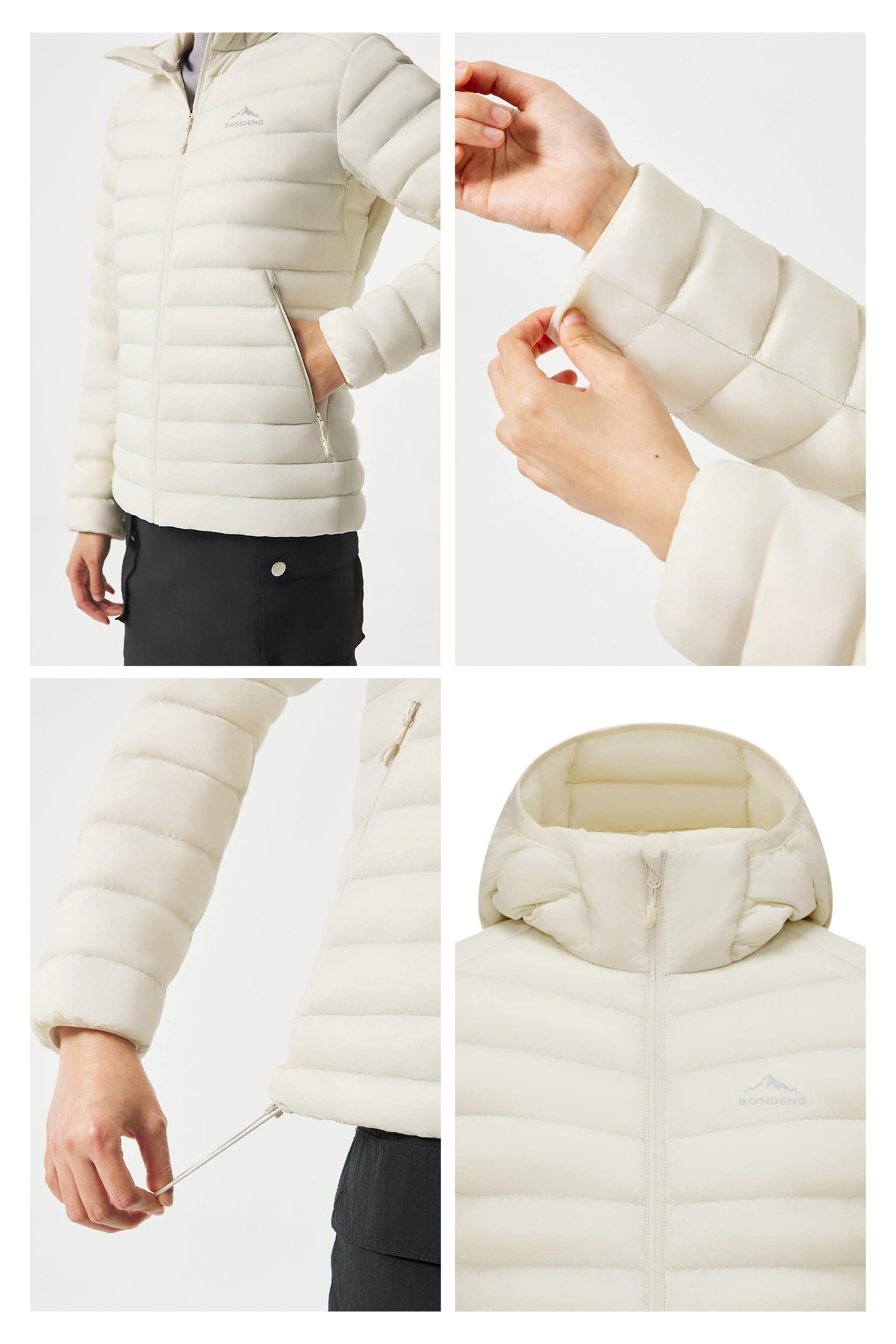 BOSIDENG 2025 Women's Goose Down Jacket With Hood 1048 Jackets