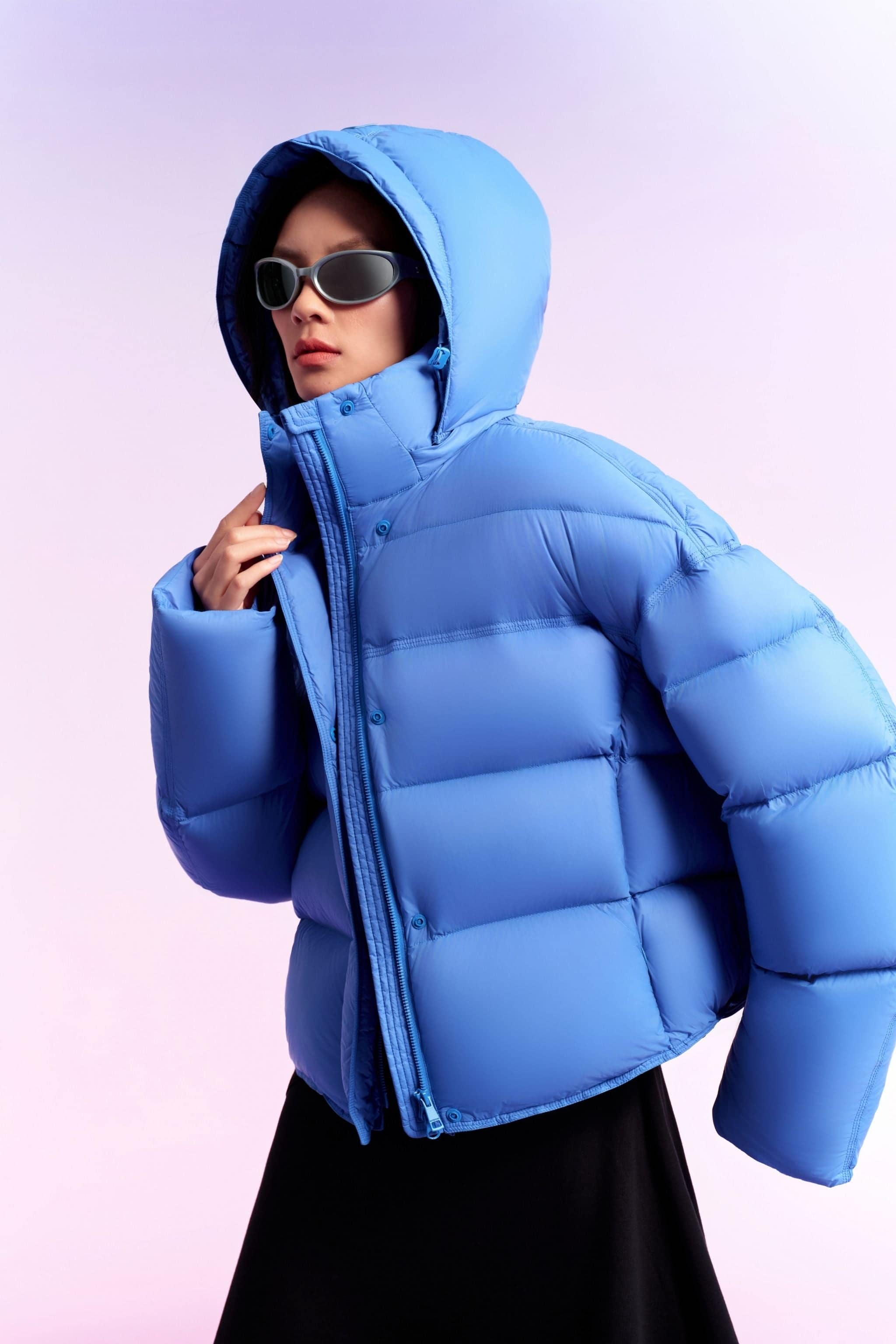 Women's Innovative Down Puffer With Hood 102 — puffer merges contemporary fashion with exceptional warmth — designed — view 15; water-resistant, windproof