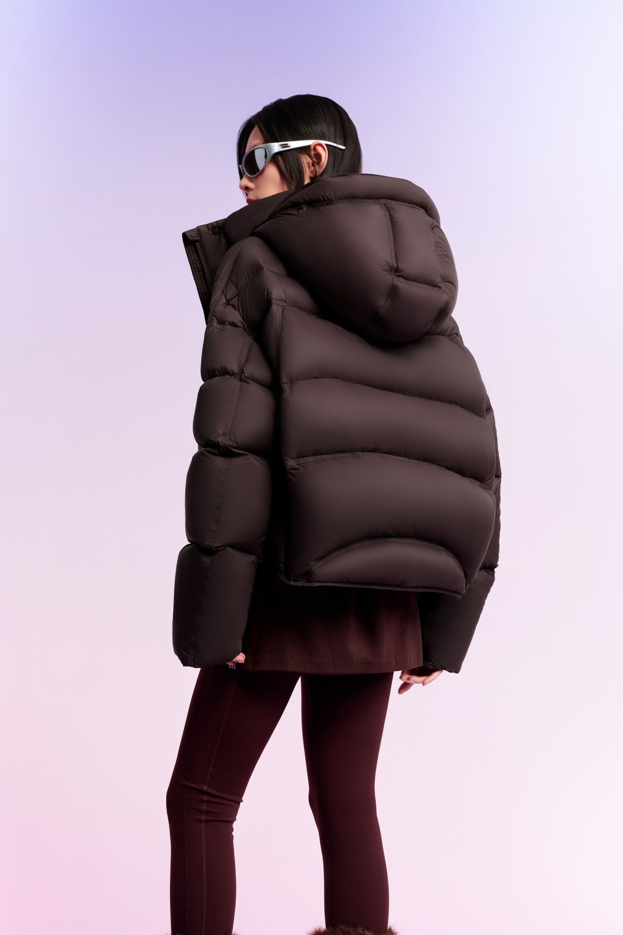 Women's Innovative Down Puffer With Hood 102 — puffer merges contemporary fashion with exceptional warmth — designed — view 11; water-resistant, windproof