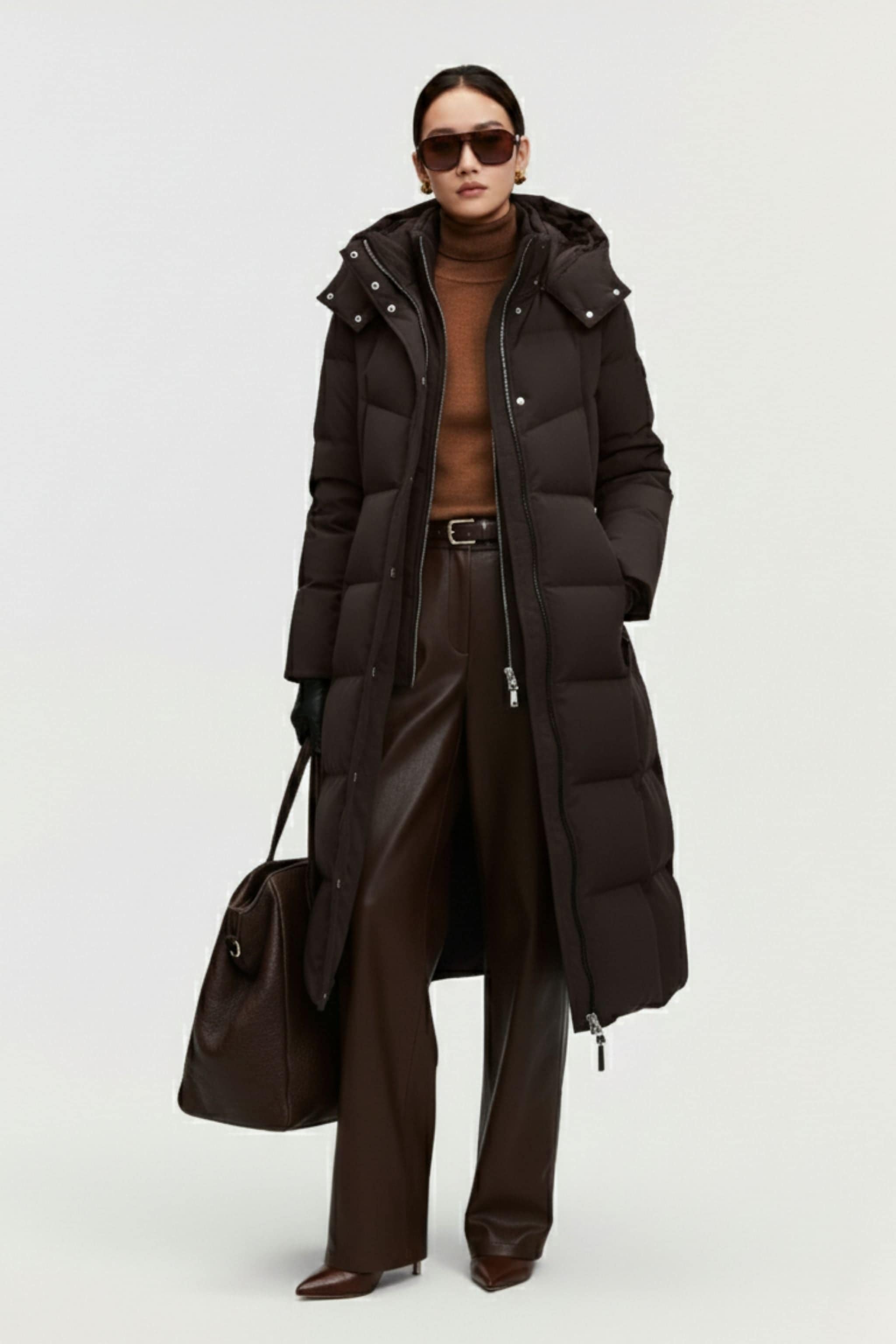 BOSIDENG 2025 Women's Premium Extreme Long Goose Down Jacket With Hood 778 Jacket