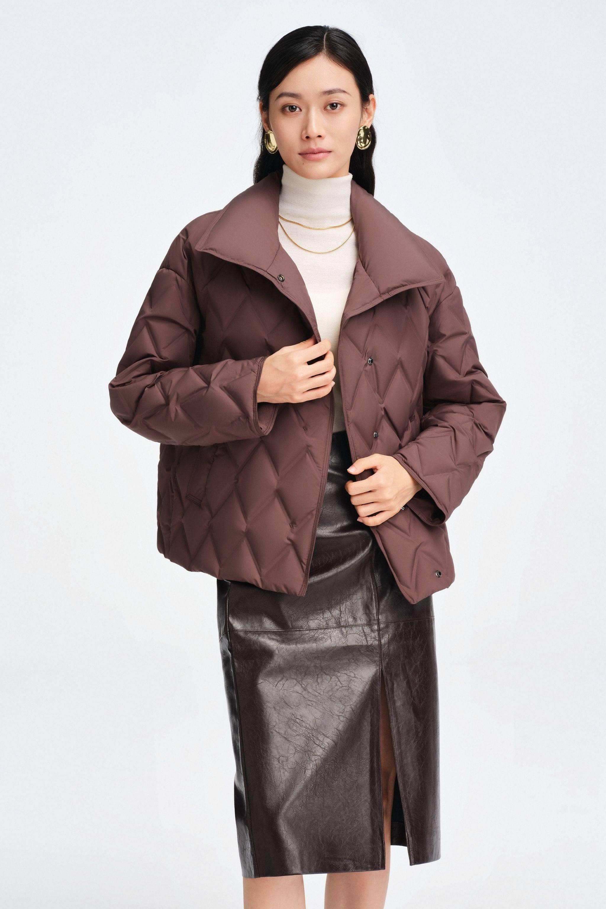 BOSIDENG 2025 Women's Short length Goose Down Business Jacket Jacket