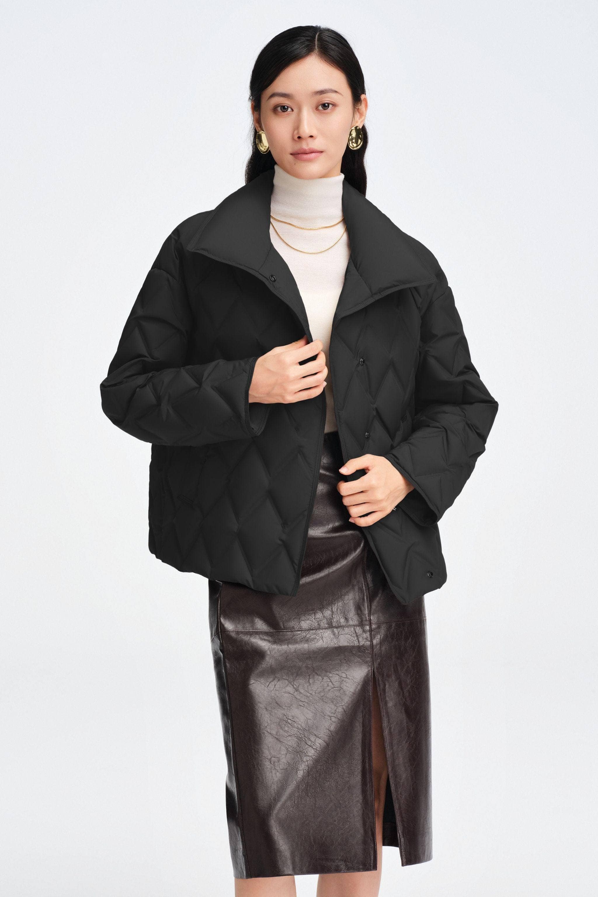 BOSIDENG 2025 Women's Short length Goose Down Business Jacket Jacket