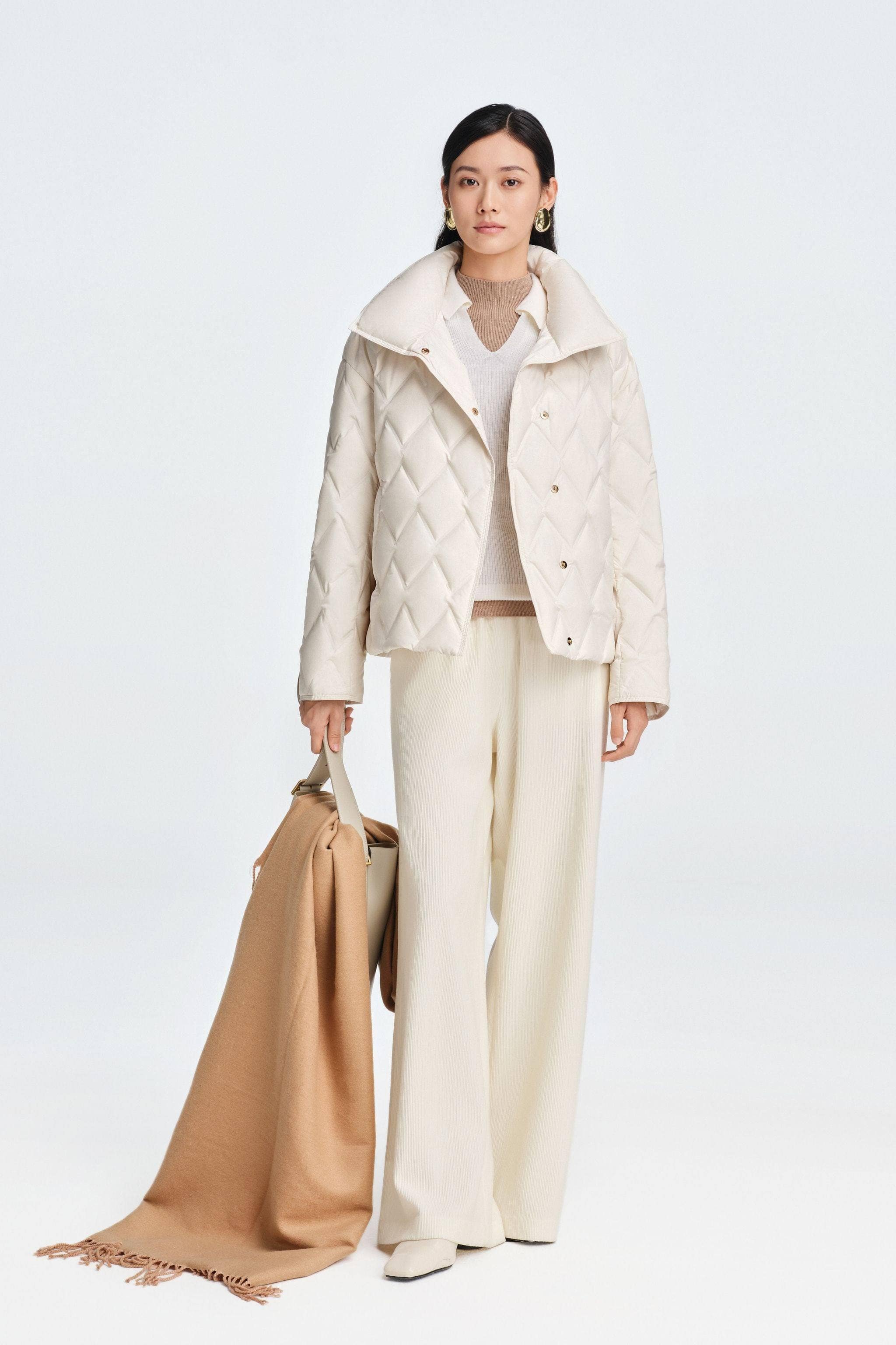 BOSIDENG 2025 Women's Short length Goose Down Business Jacket Jacket