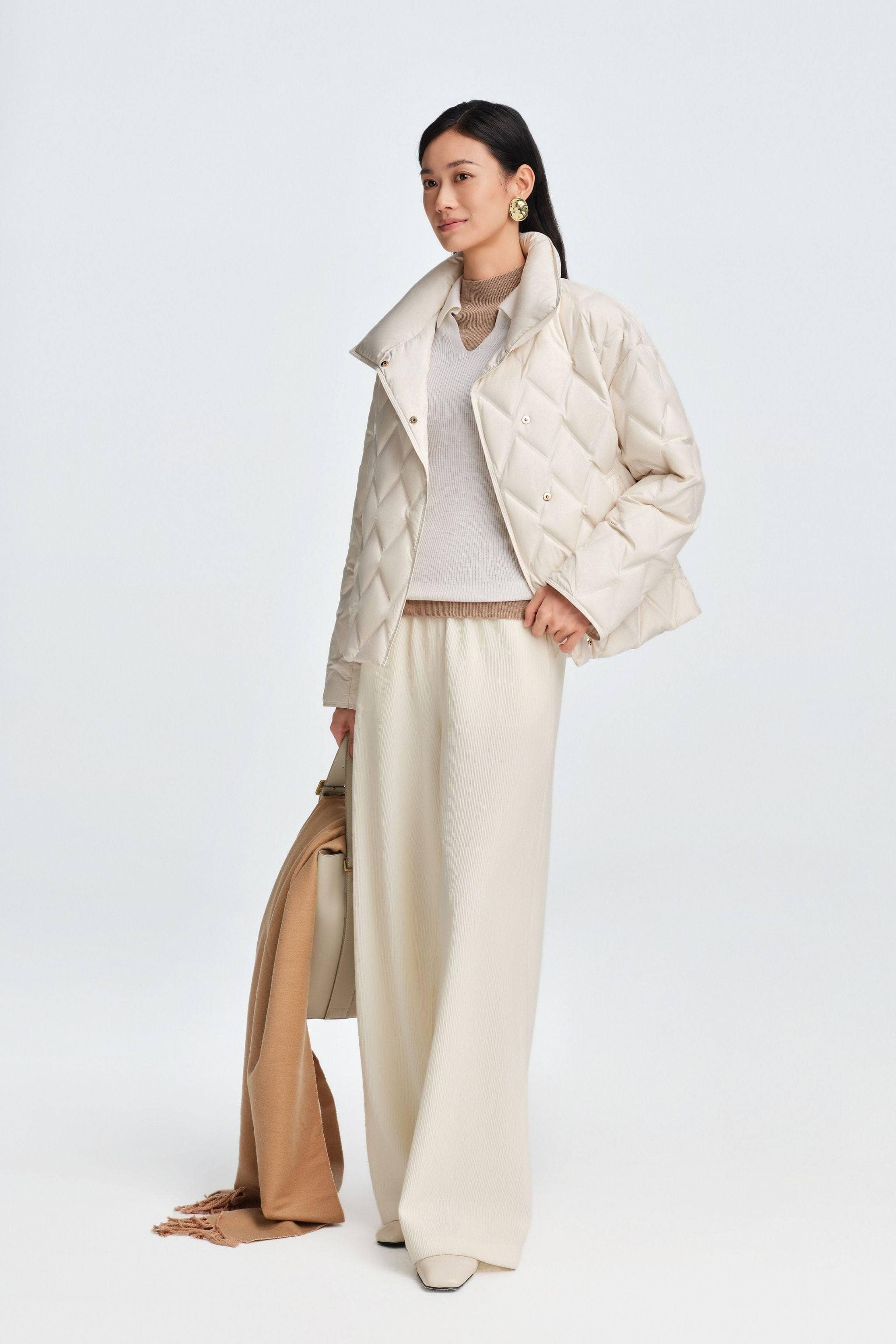 BOSIDENG 2025 Women's Short length Goose Down Business Jacket Jacket