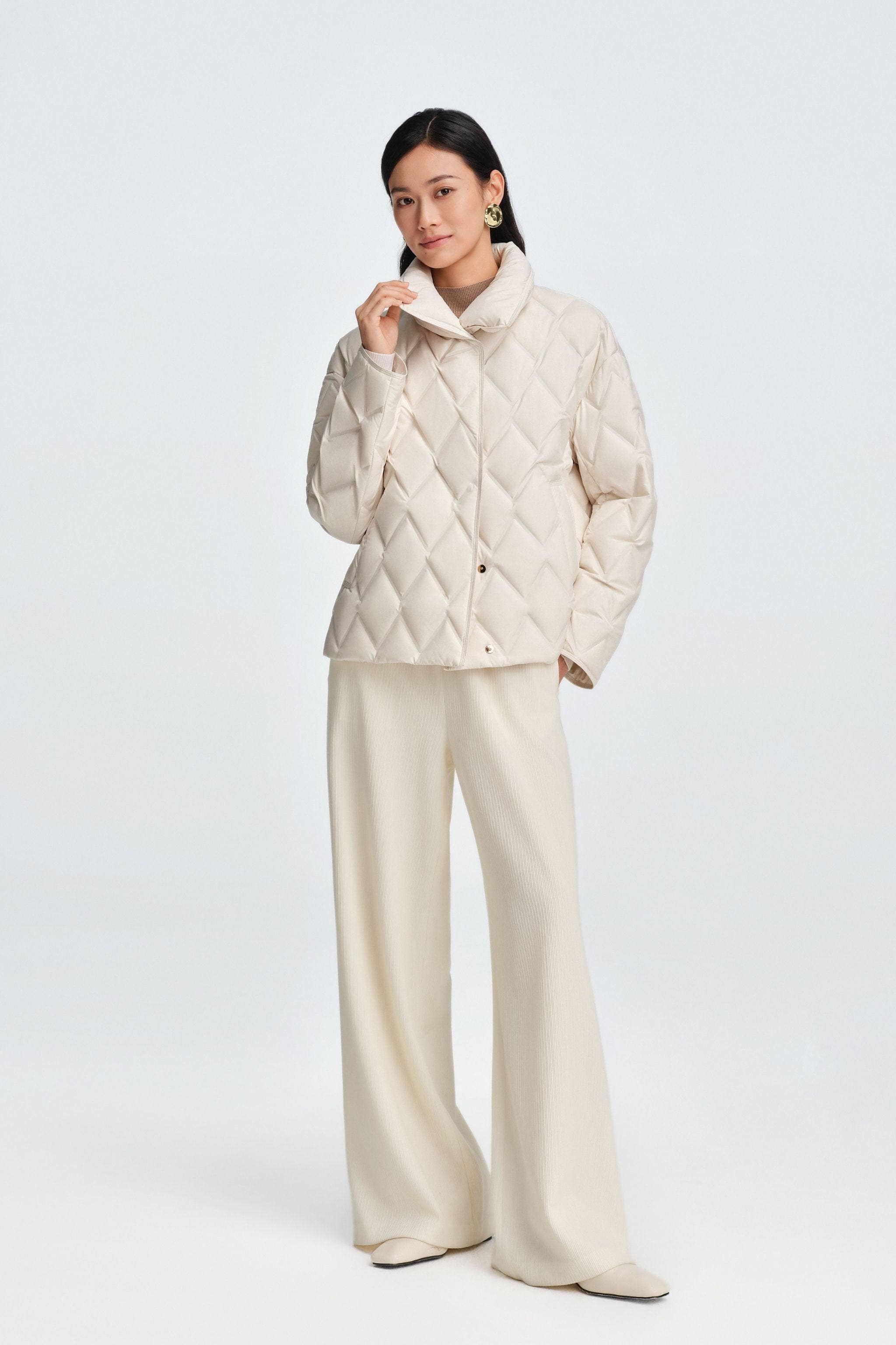 BOSIDENG 2025 Women's Short length Goose Down Business Jacket Jacket