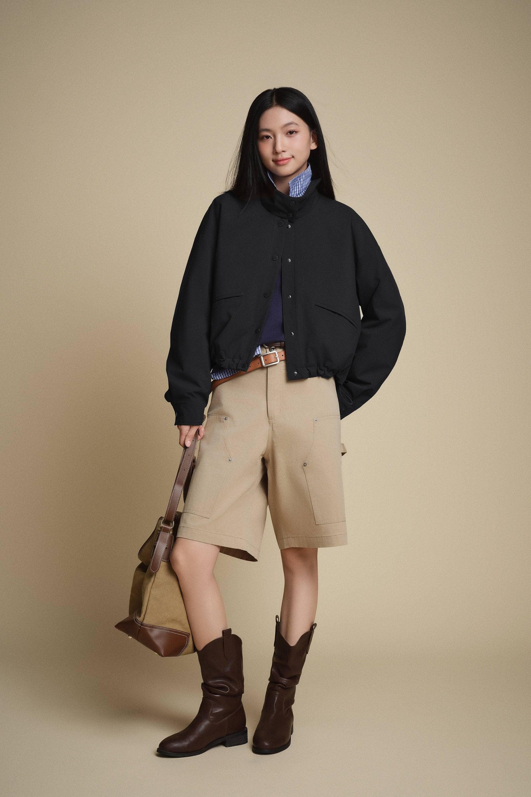 BOSIDENG 2025 Women's Standing Collar Barn Down Jacket