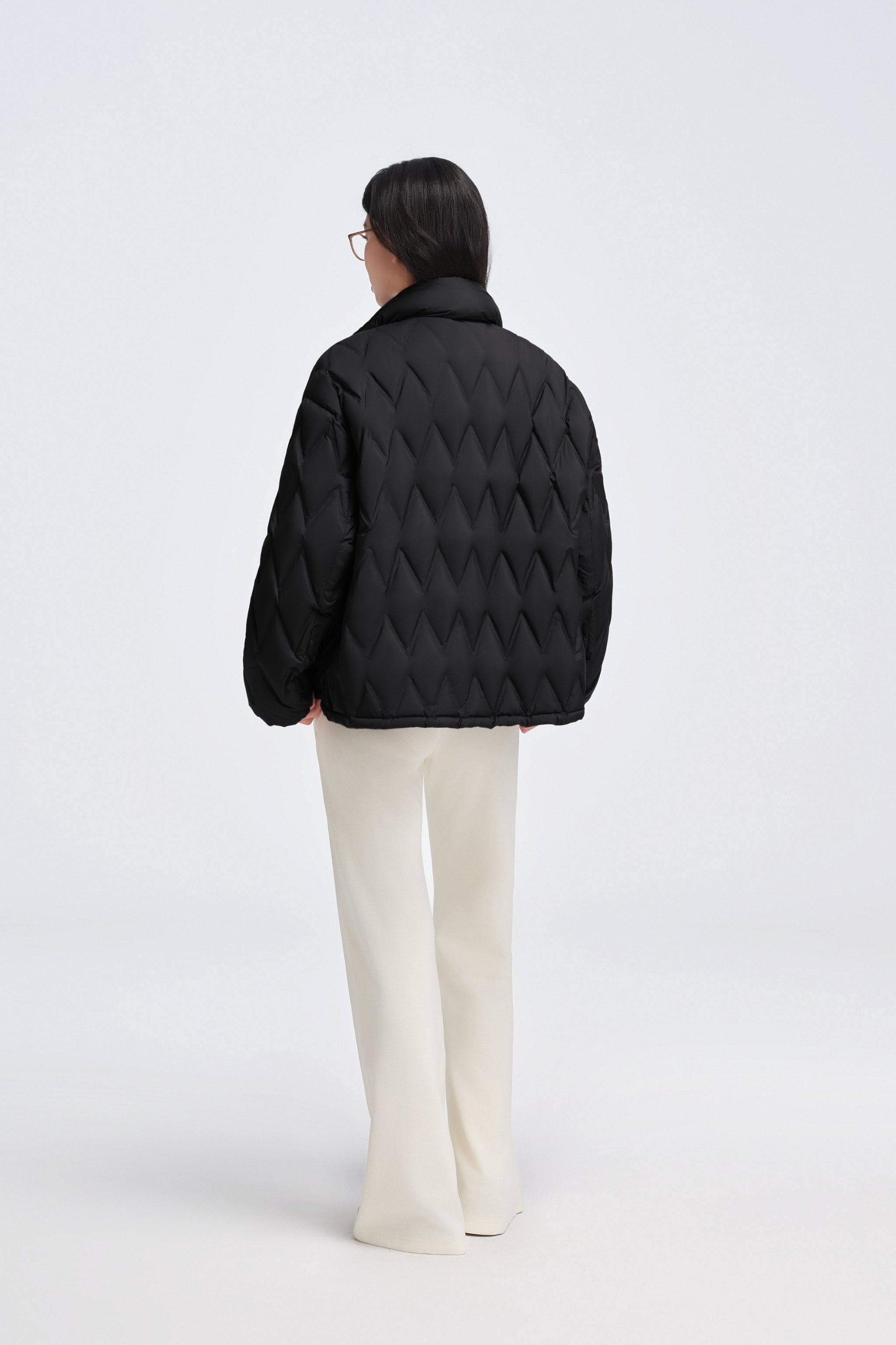 BOSIDENG 2025 Women's Standing Collar Bonded Quilting Down Jacket Jacket