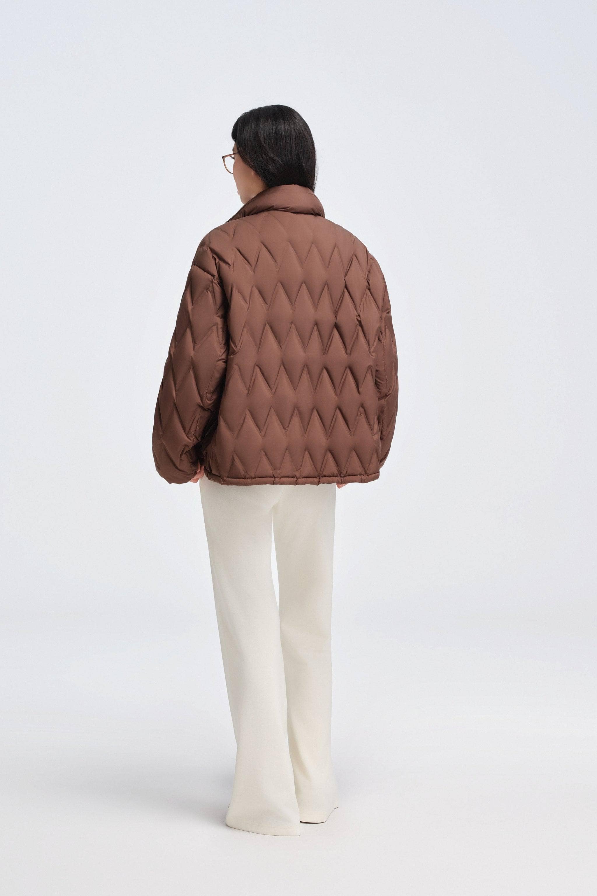 BOSIDENG 2025 Women's Standing Collar Bonded Quilting Down Jacket Jacket
