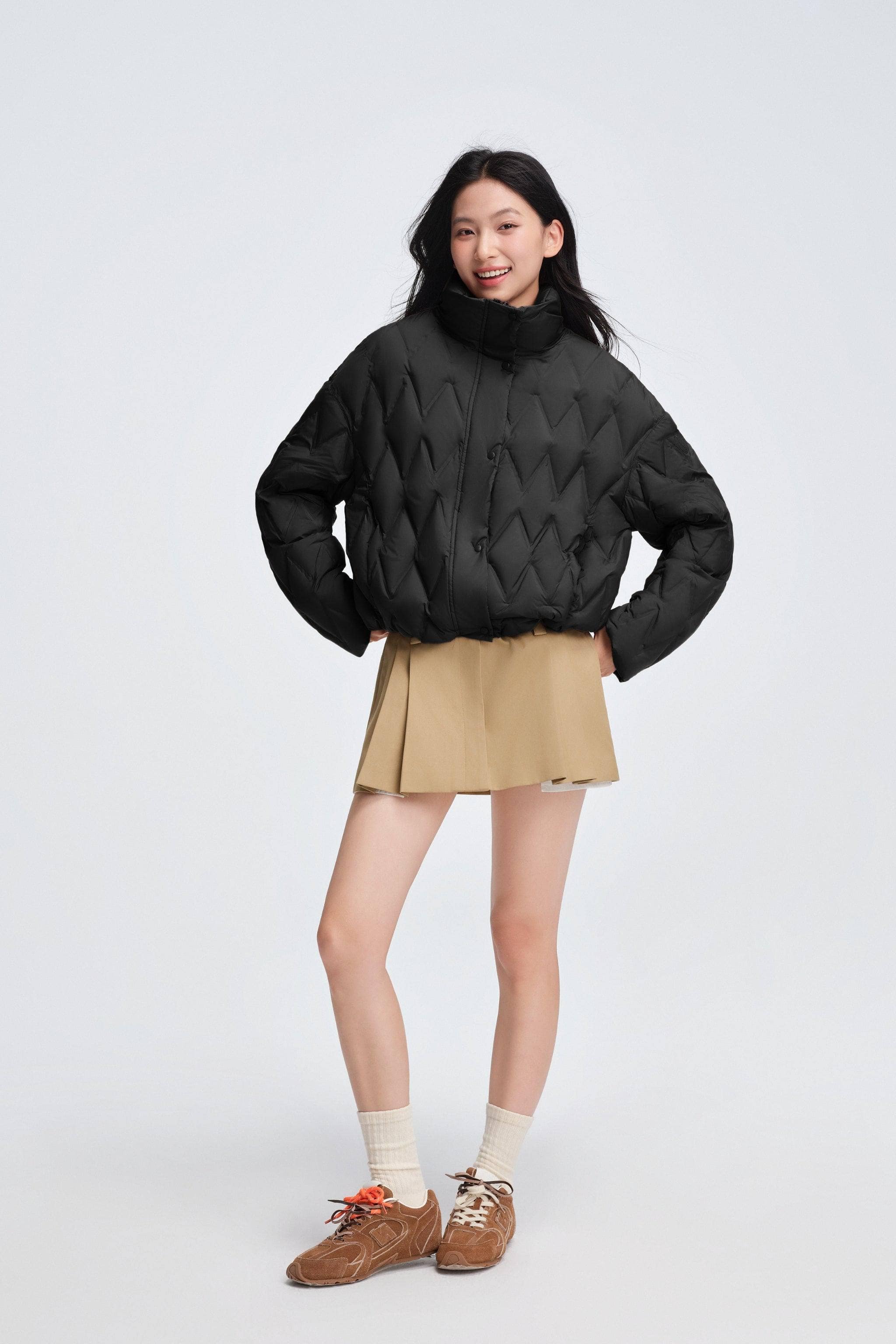 BOSIDENG 2025 Women's Standing Collar Lightweight Down Jacket
