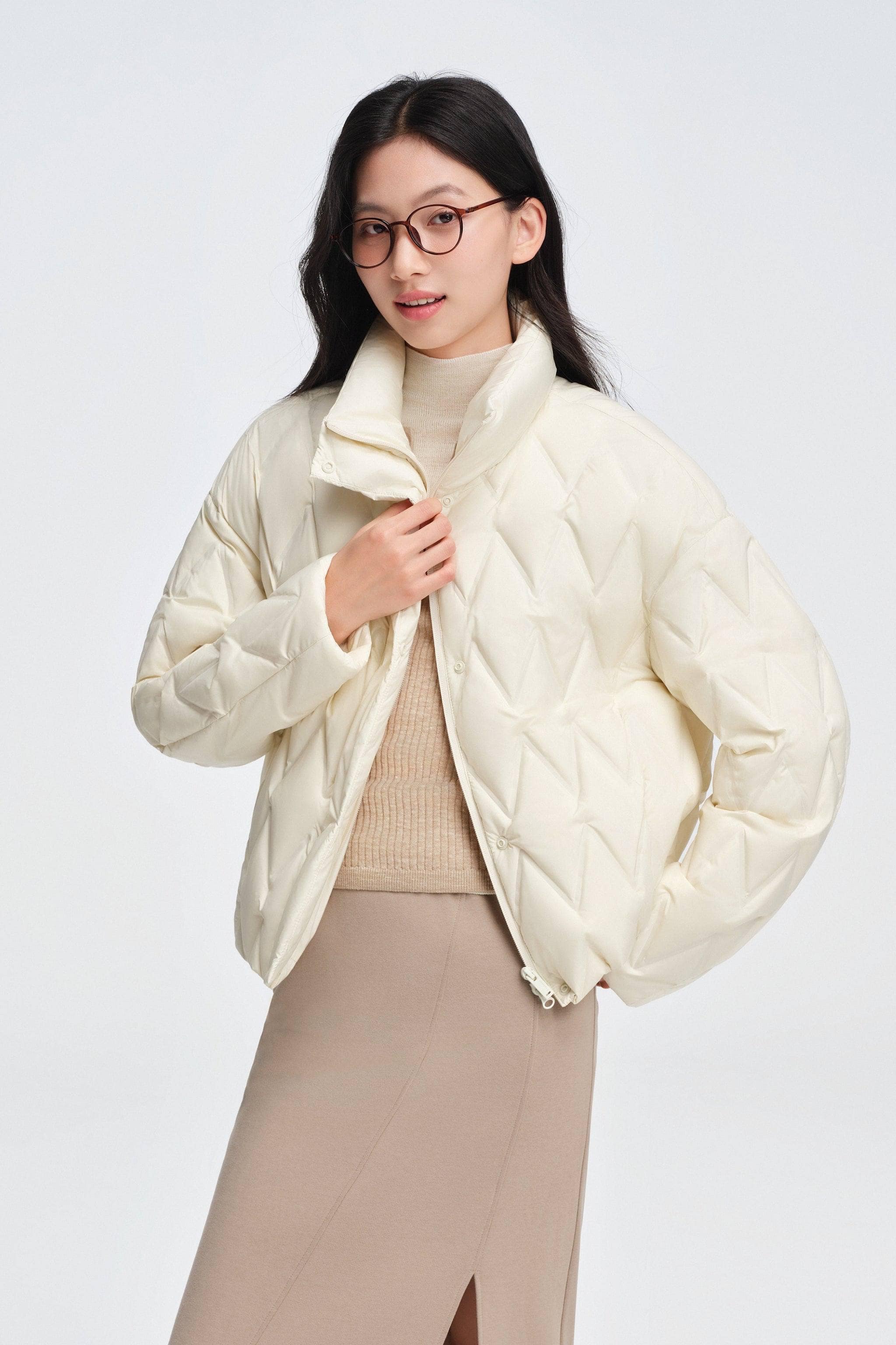 BOSIDENG 2025 Women's Standing Collar Lightweight Down Jacket