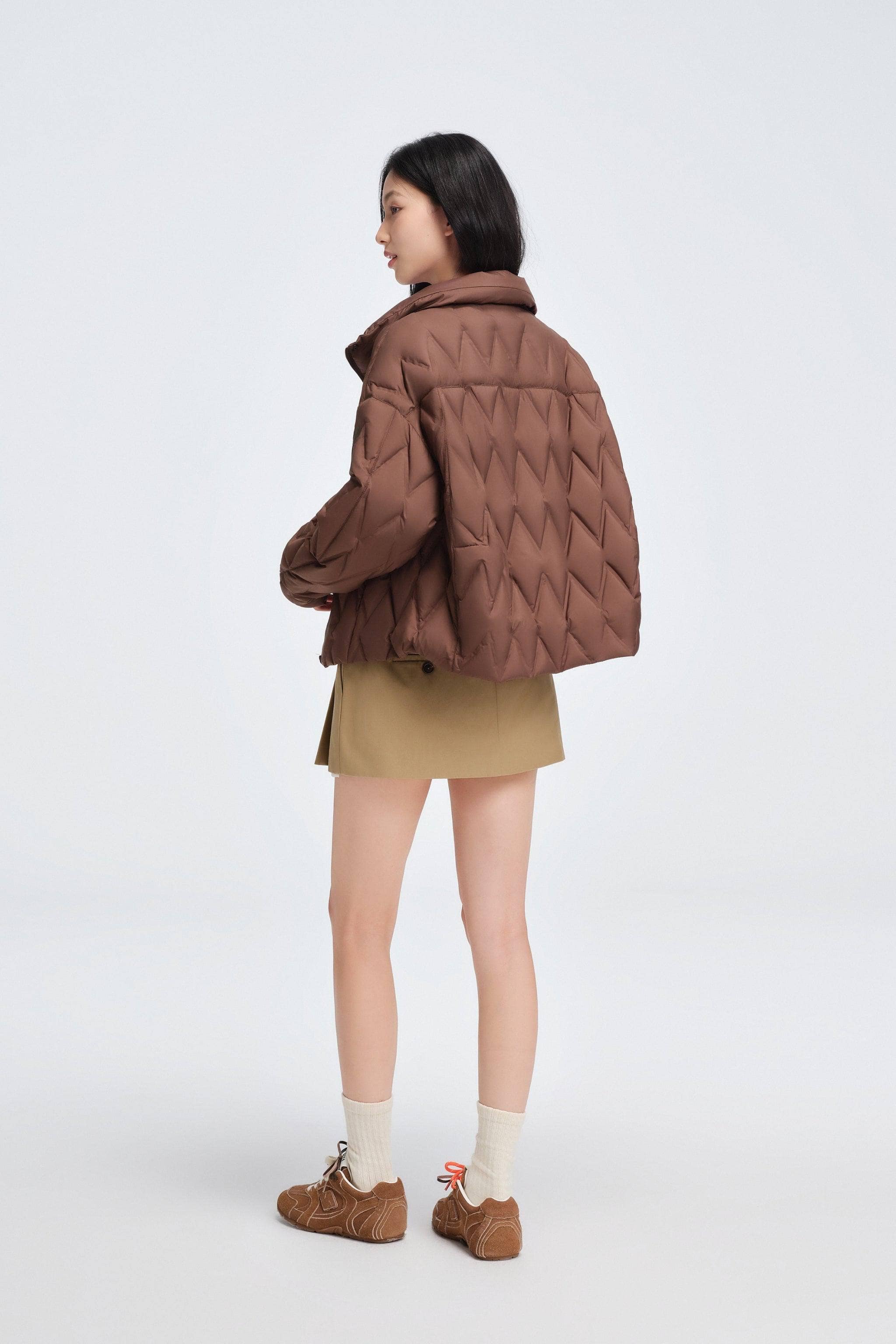 BOSIDENG 2025 Women's Standing Collar Lightweight Down Jacket