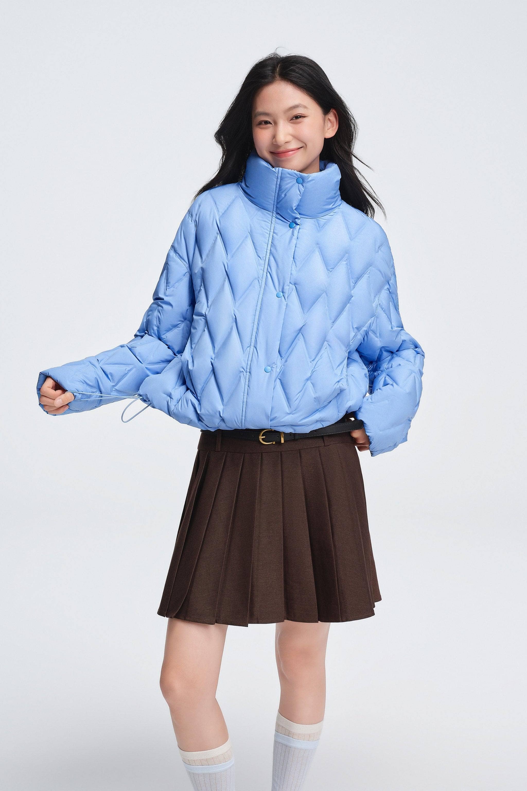 BOSIDENG 2025 Women's Standing Collar Lightweight Down Jacket