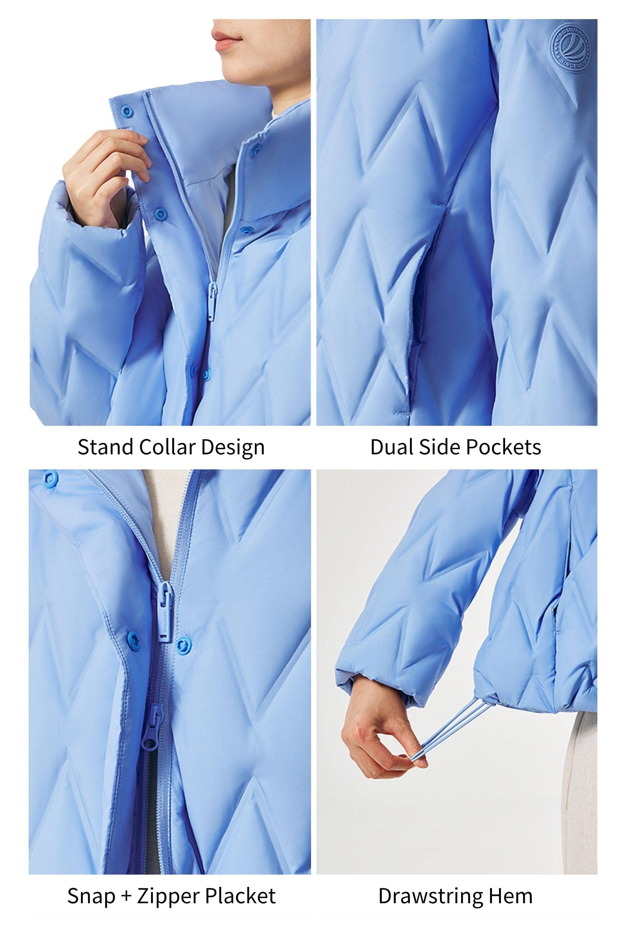 BOSIDENG 2025 Women's Standing Collar Lightweight Down Jacket Jacket