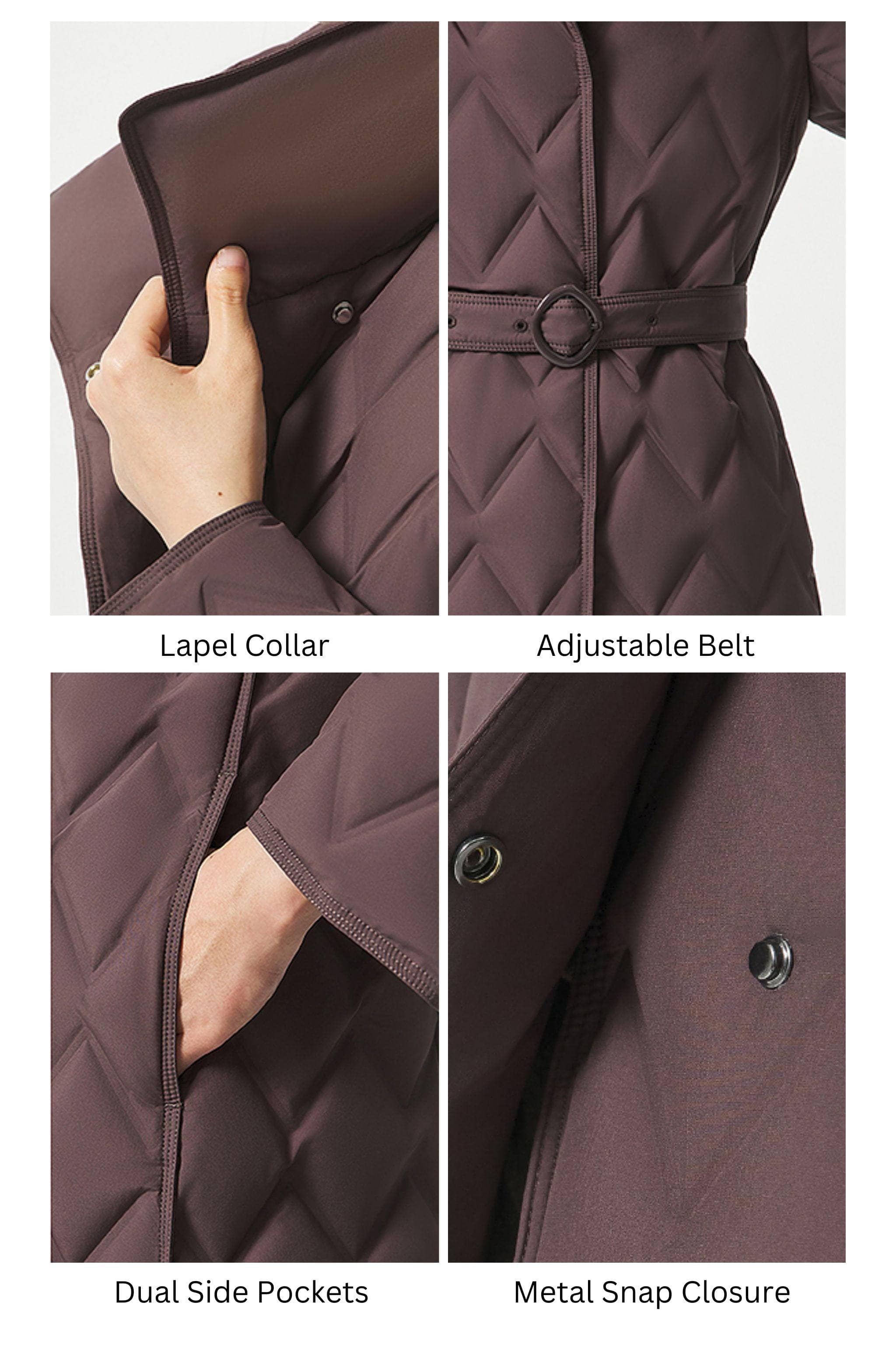 BOSIDENG 2025 Women's Waist Length Goose Down Business Jacket With Belt Jacket