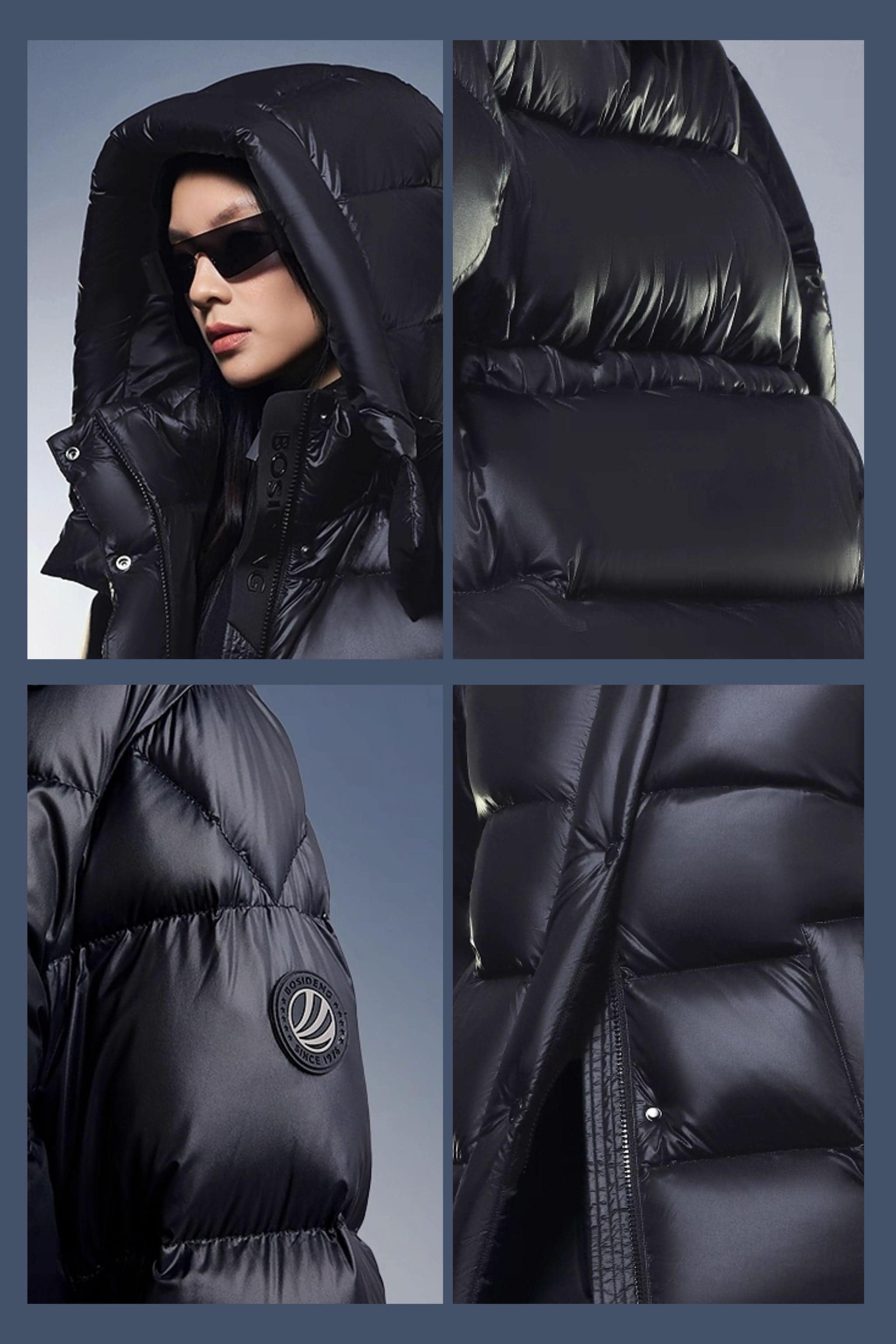 BOSIDENG 2025 Womens Goose Down Puffer With Hood 116 Jacket