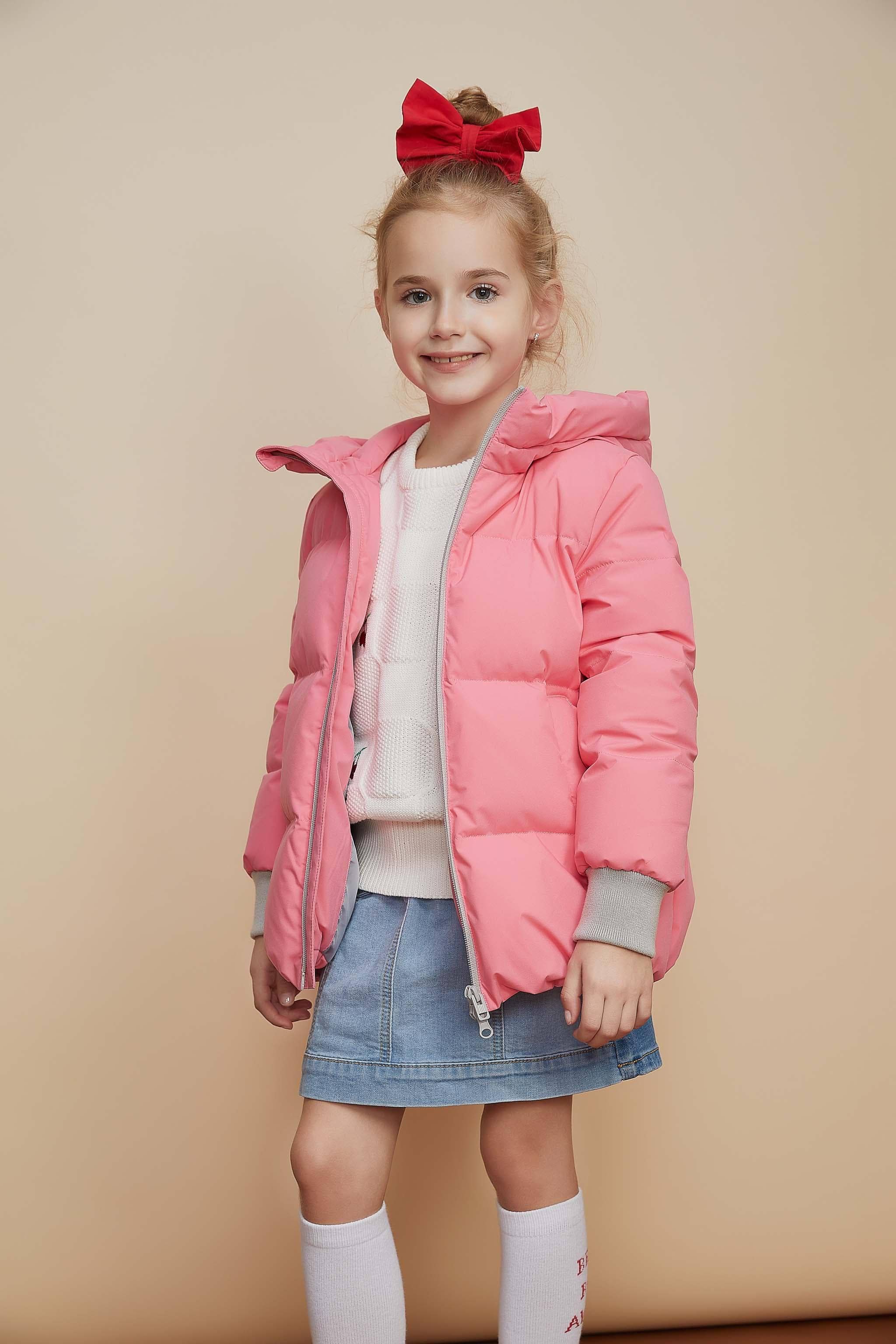 BOSIDENG Kids' Quilted Bomber Down Jacket Jacket 4-5YR / Hot Pink