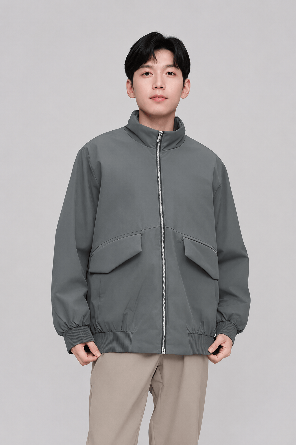 Men's bomber goose down jacket