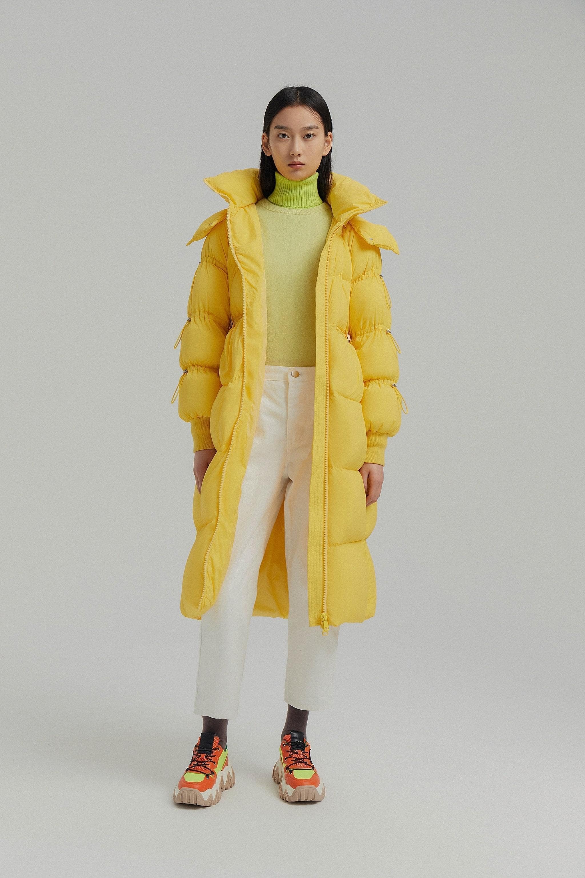 Detachable Hood Long Puffer Jacket — Introducing Bosideng Women's Mid-Length Down Jacket; windproof