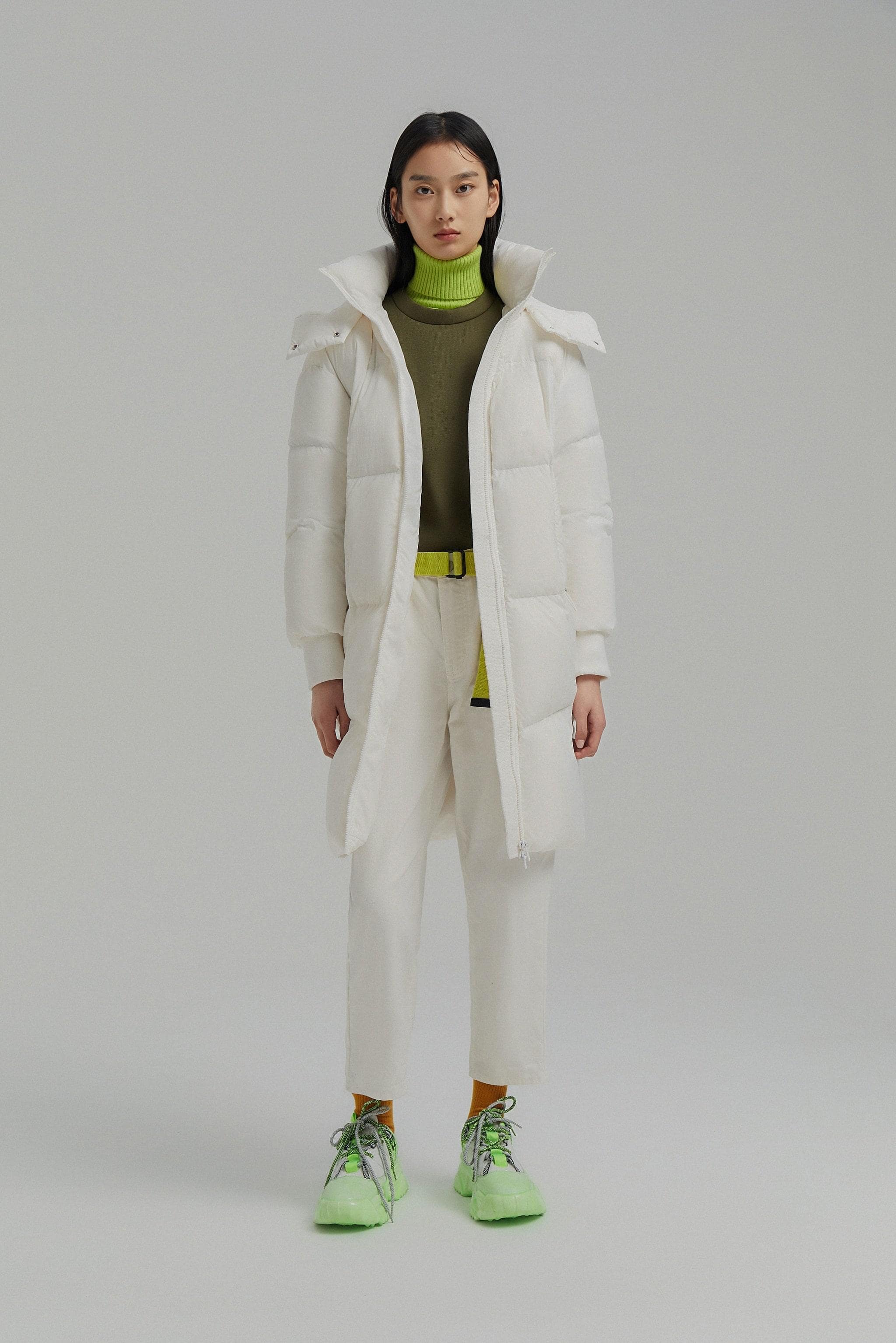 Detachable Hood Long Puffer Jacket — Introducing Bosideng Women's Mid-Length Down Jacket — view 4; windproof