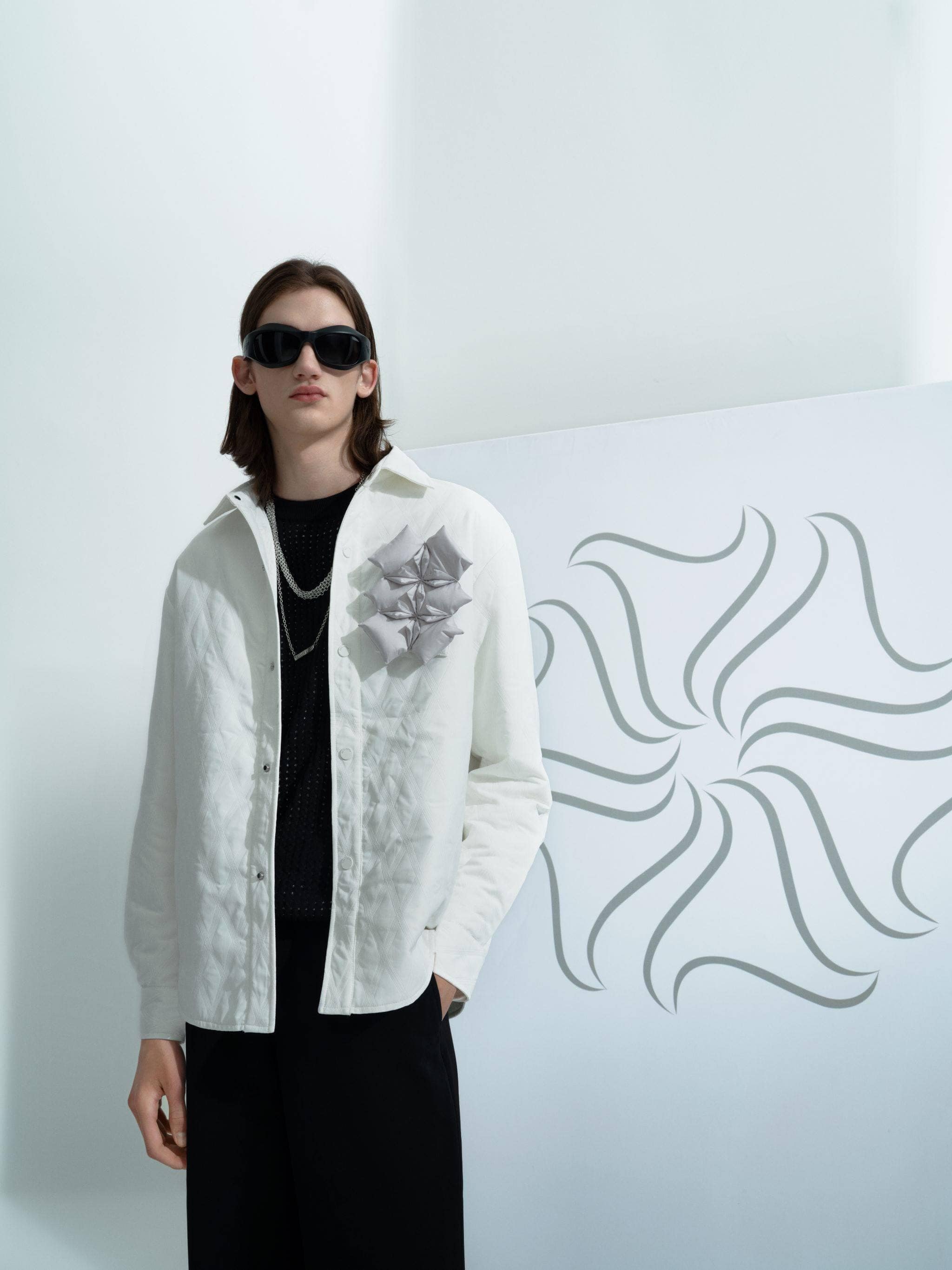 BOSIDENG LONDON SHOW FIMD Diamond Quilted Goose Down Shacket Top