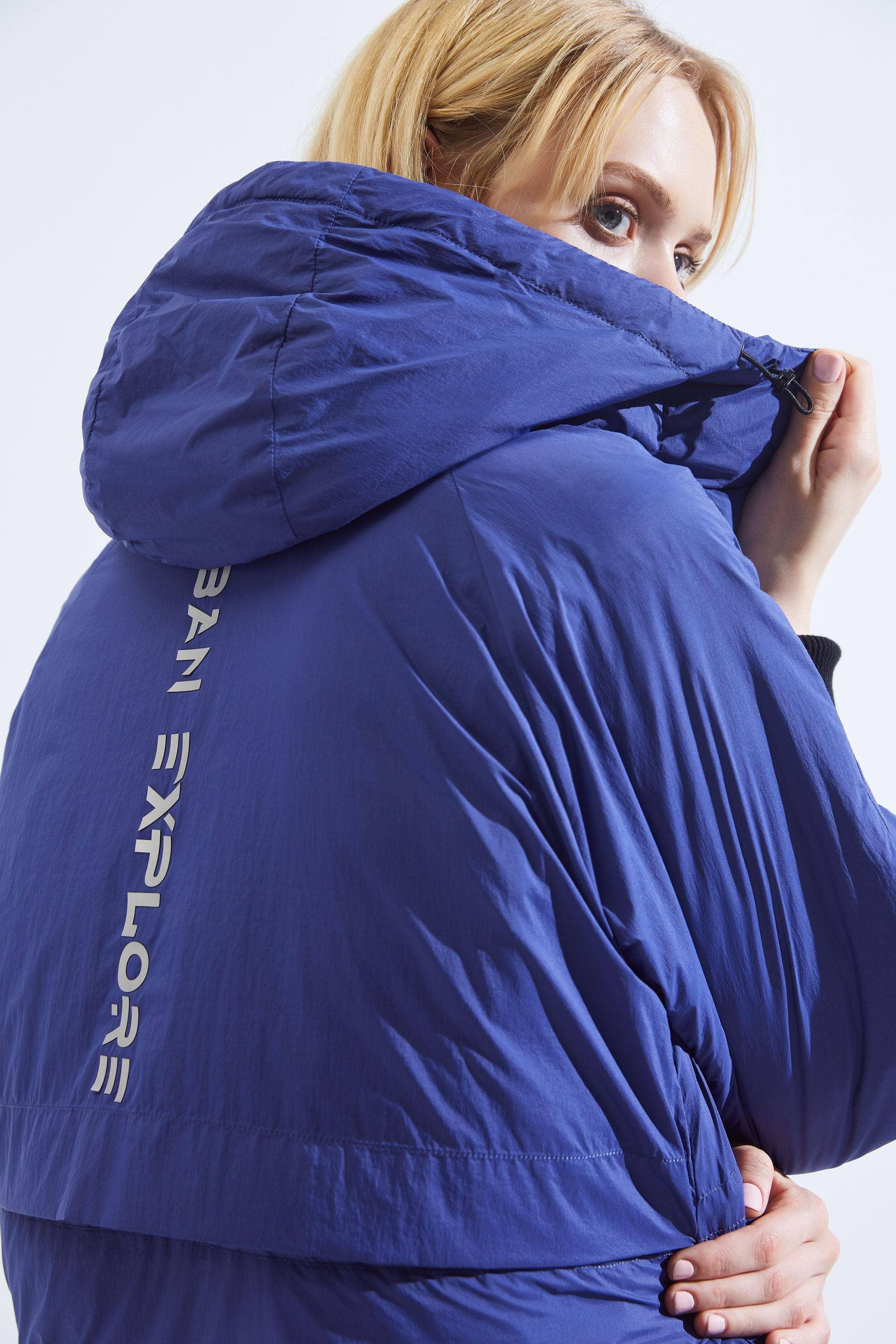 BOSIDENG Longline Hooded Down Jacket