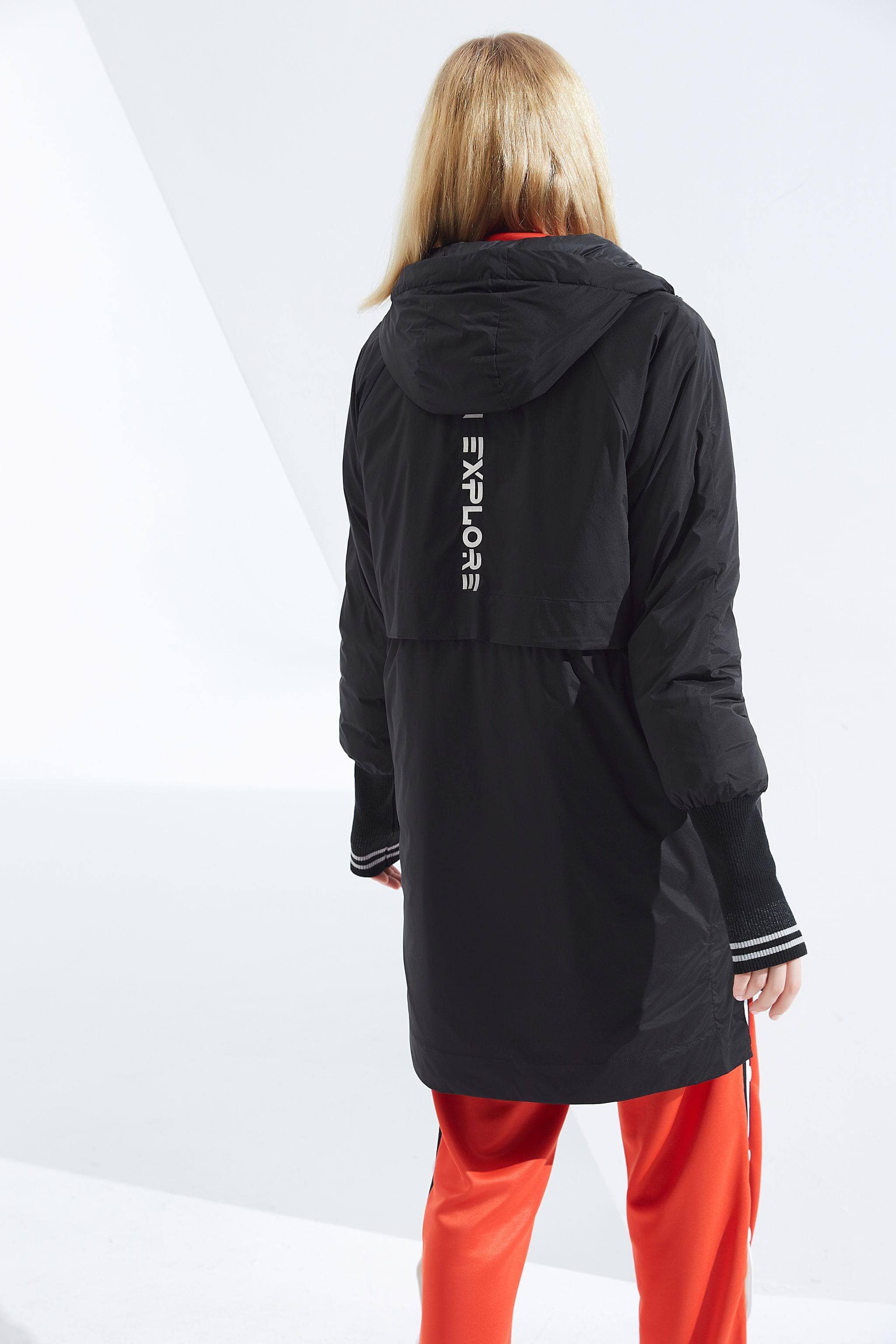 BOSIDENG Longline Hooded Down Jacket