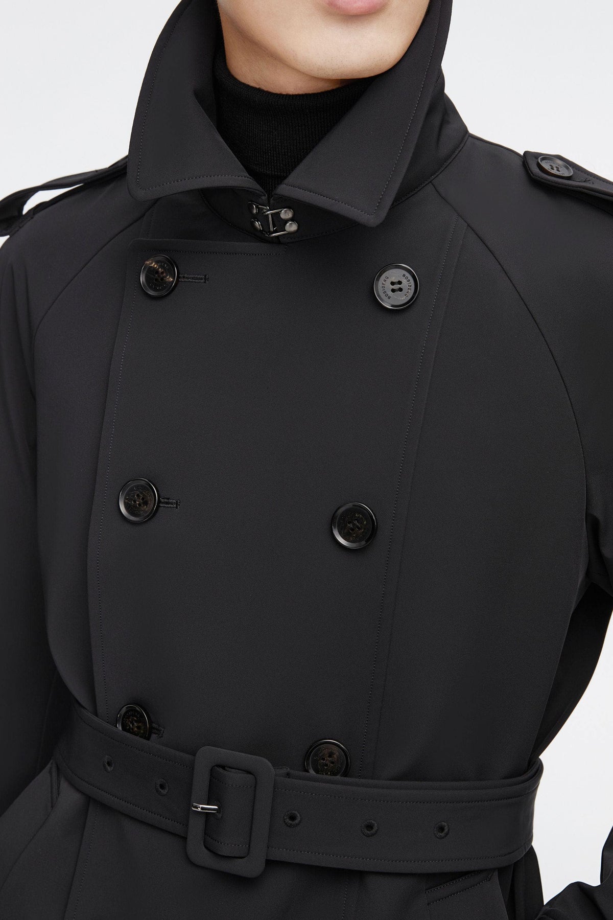 Men's Mid-Length Detachable Goose Down Trench 277