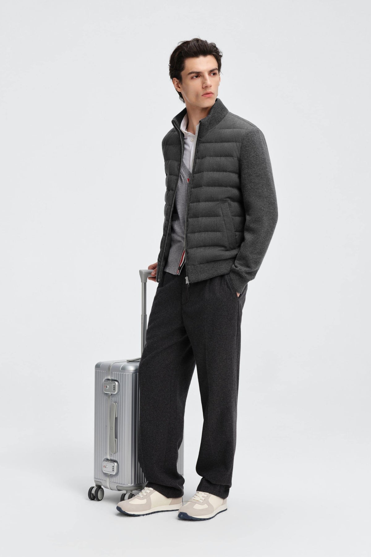 Mens Hybrid Wool Goose Down Jacket 733