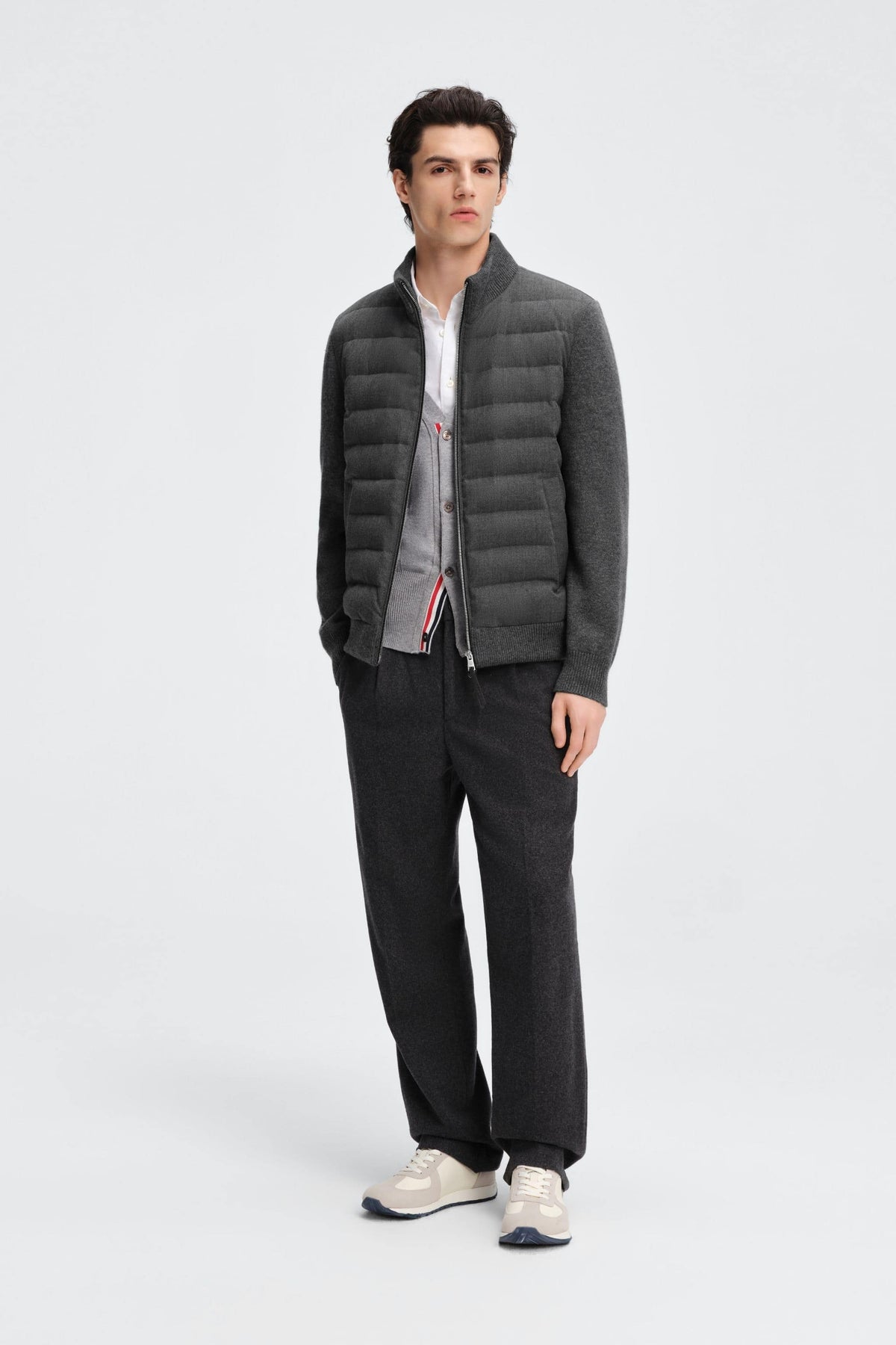 Mens Hybrid Wool Goose Down Jacket 733